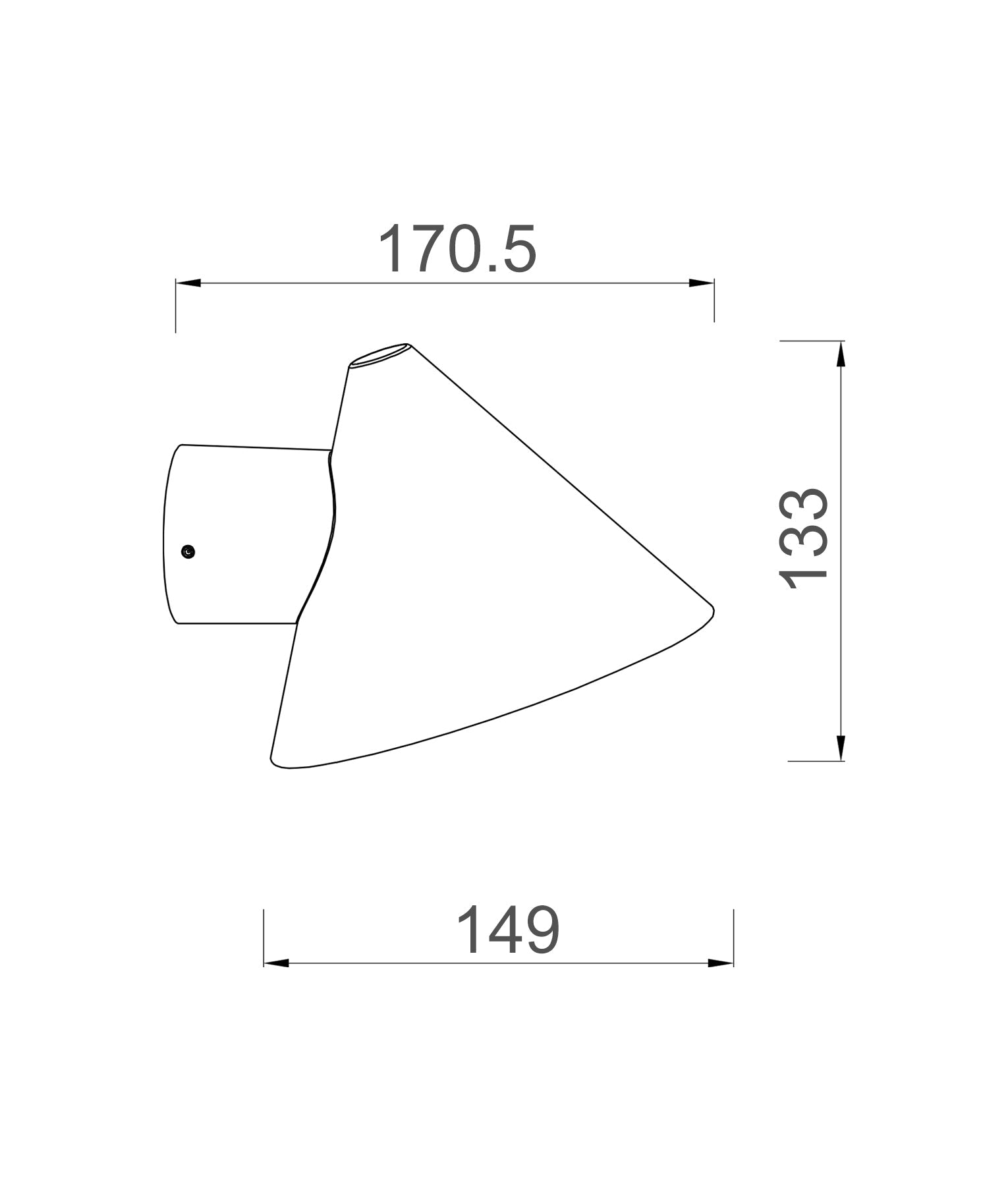 CUCHARA: Exterior Cone Surface Mounted Wall Lights IP65 / IP44