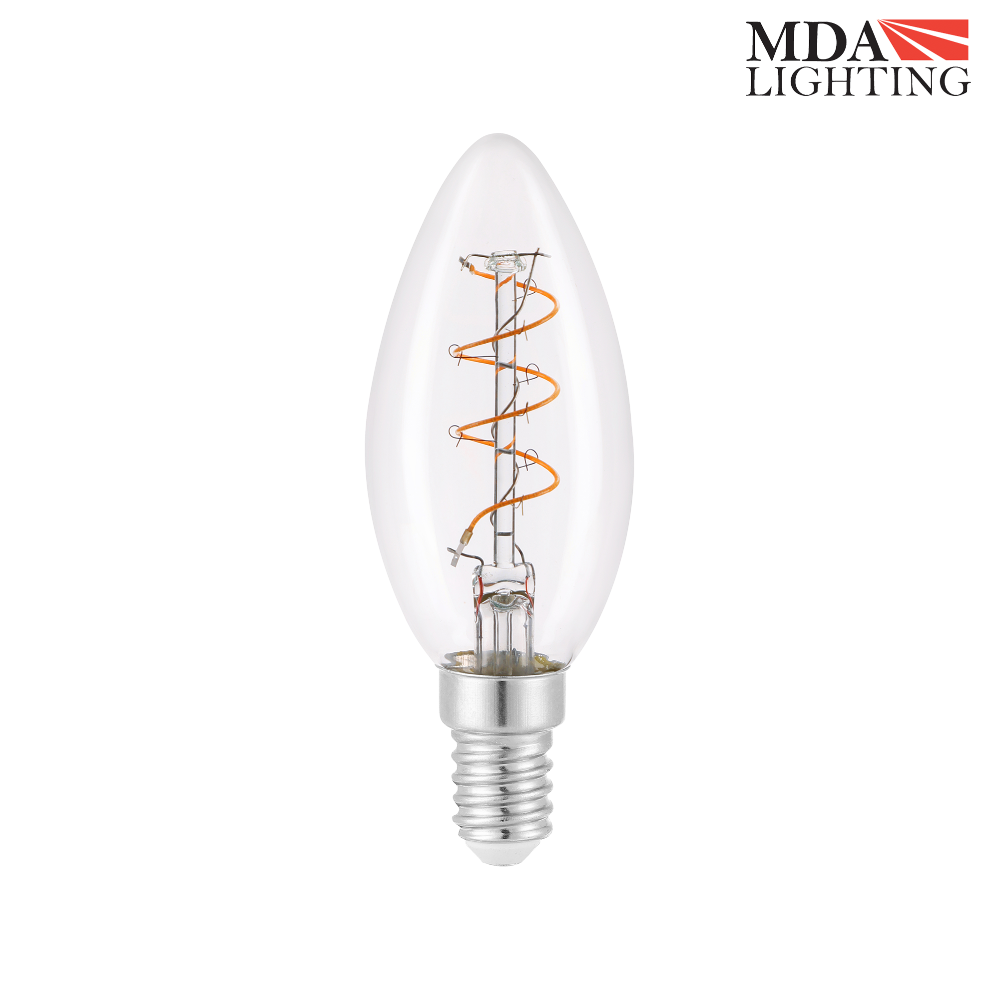 Candle 3W LED E14 2300K Clear Glass Filament Lamp