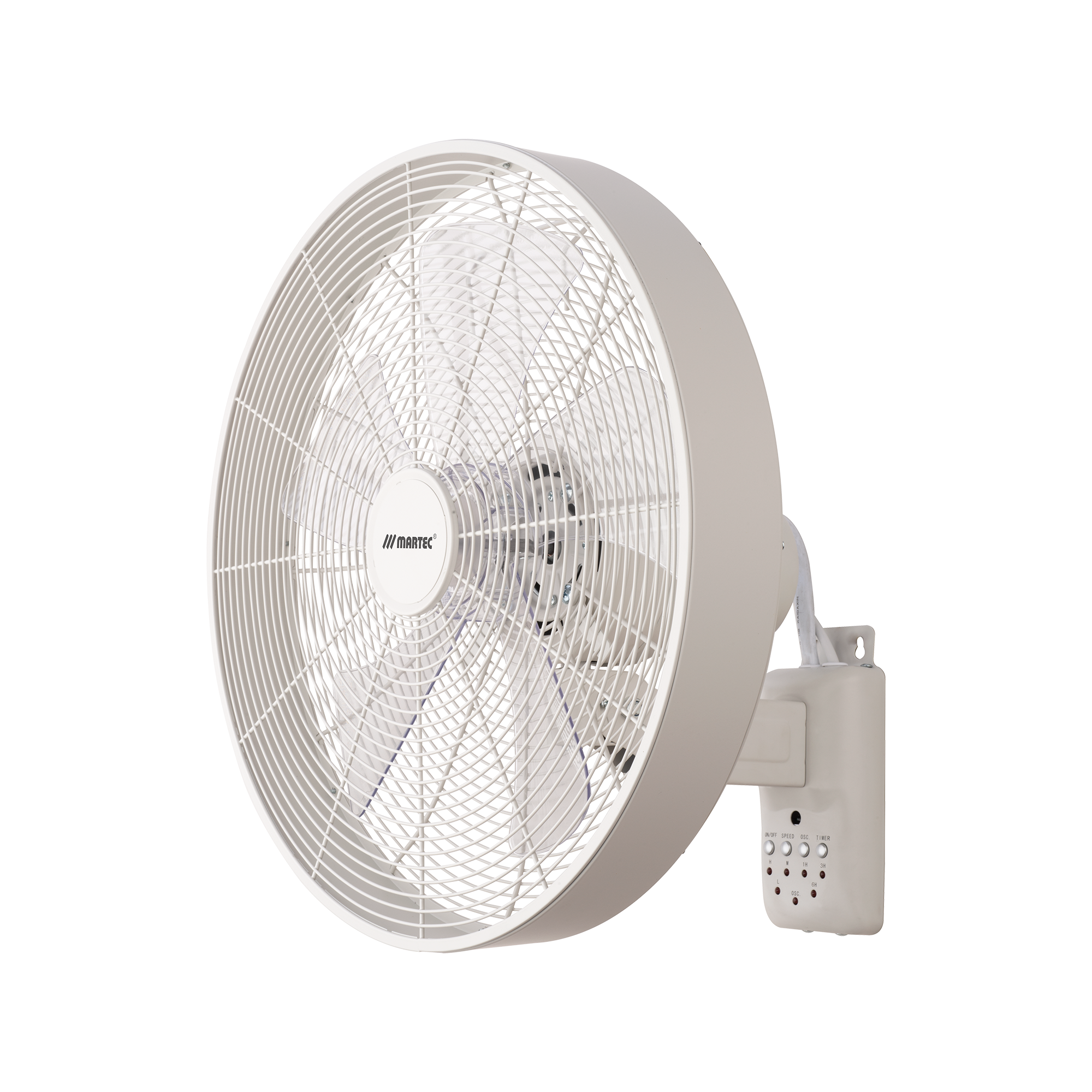 Como 400mm 16" 3 Speed Remote 55W AC Wall Fan
