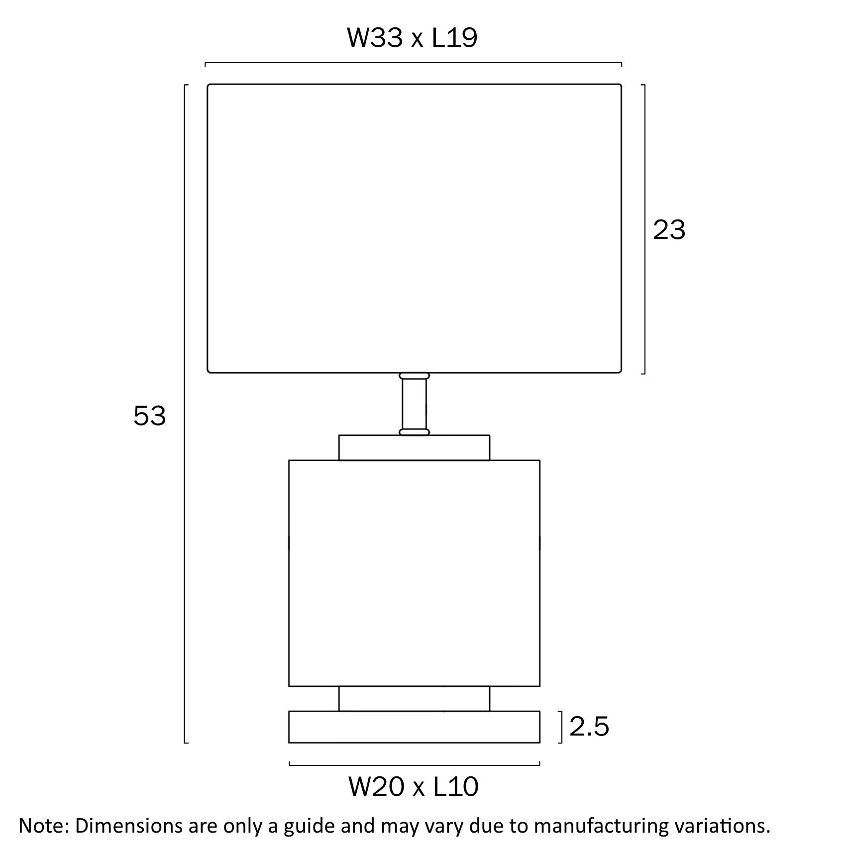 Dana Gold/White Marble or Nickel/Grey Marble Table Lamp with Fabric Shade