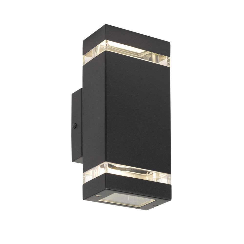 Dixon Black 2x6W 4000K IP44 Up/Down Exterior Wall Light