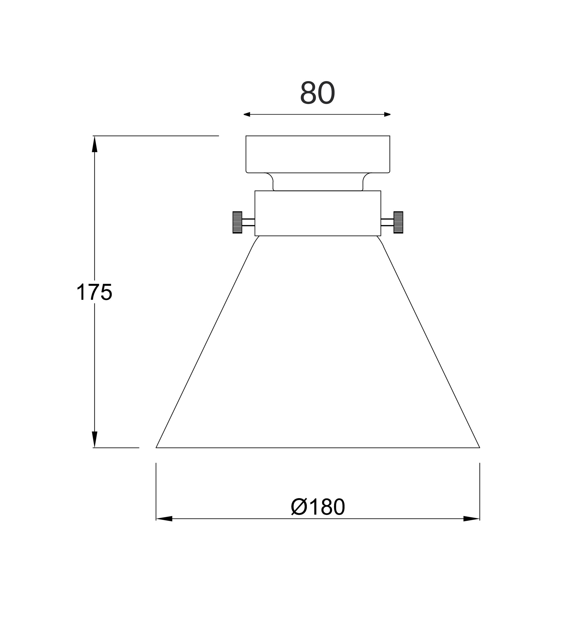 D.I.Y. Batten Fix Ceiling Lights - Small Cone Shape Fixtures