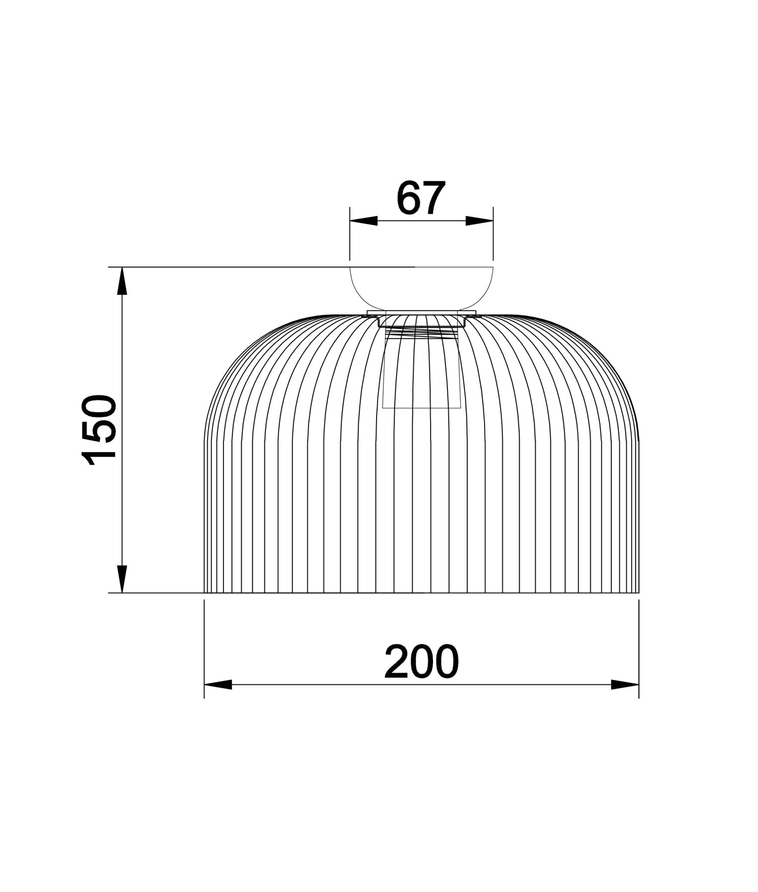DIY Vintaj: D.I.Y. Dome Ribbed Glass Batten Fix Ceiling Lights