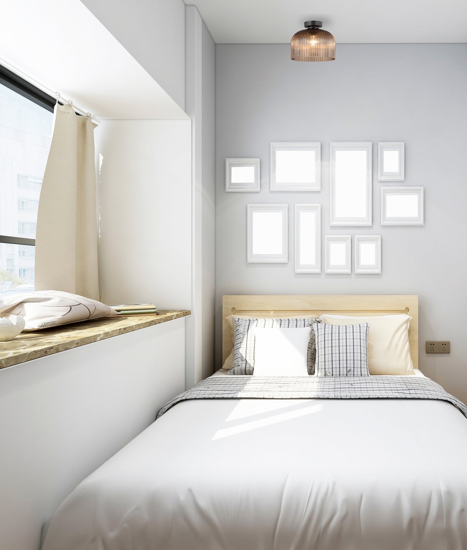DIY Vintaj: D.I.Y. Dome Ribbed Glass Batten Fix Ceiling Lights