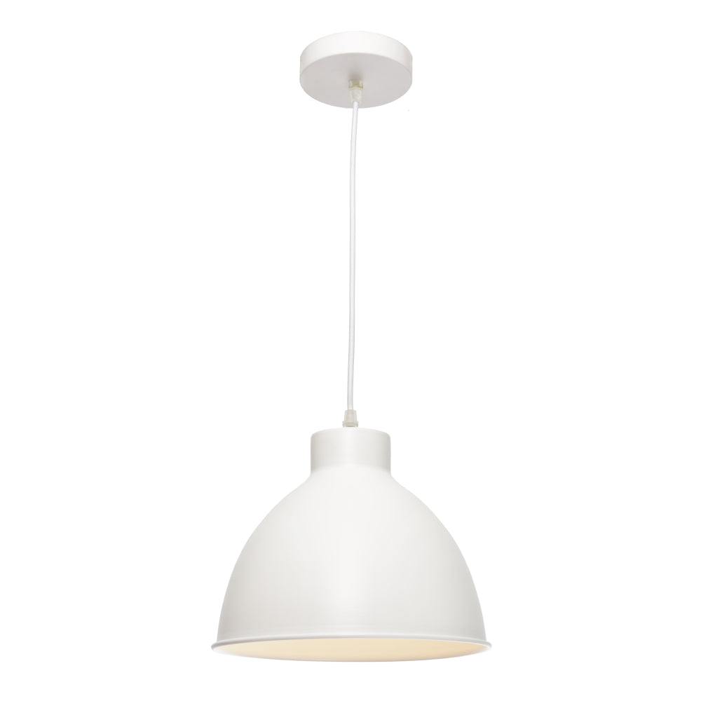 Dome 1 Light Pendant White