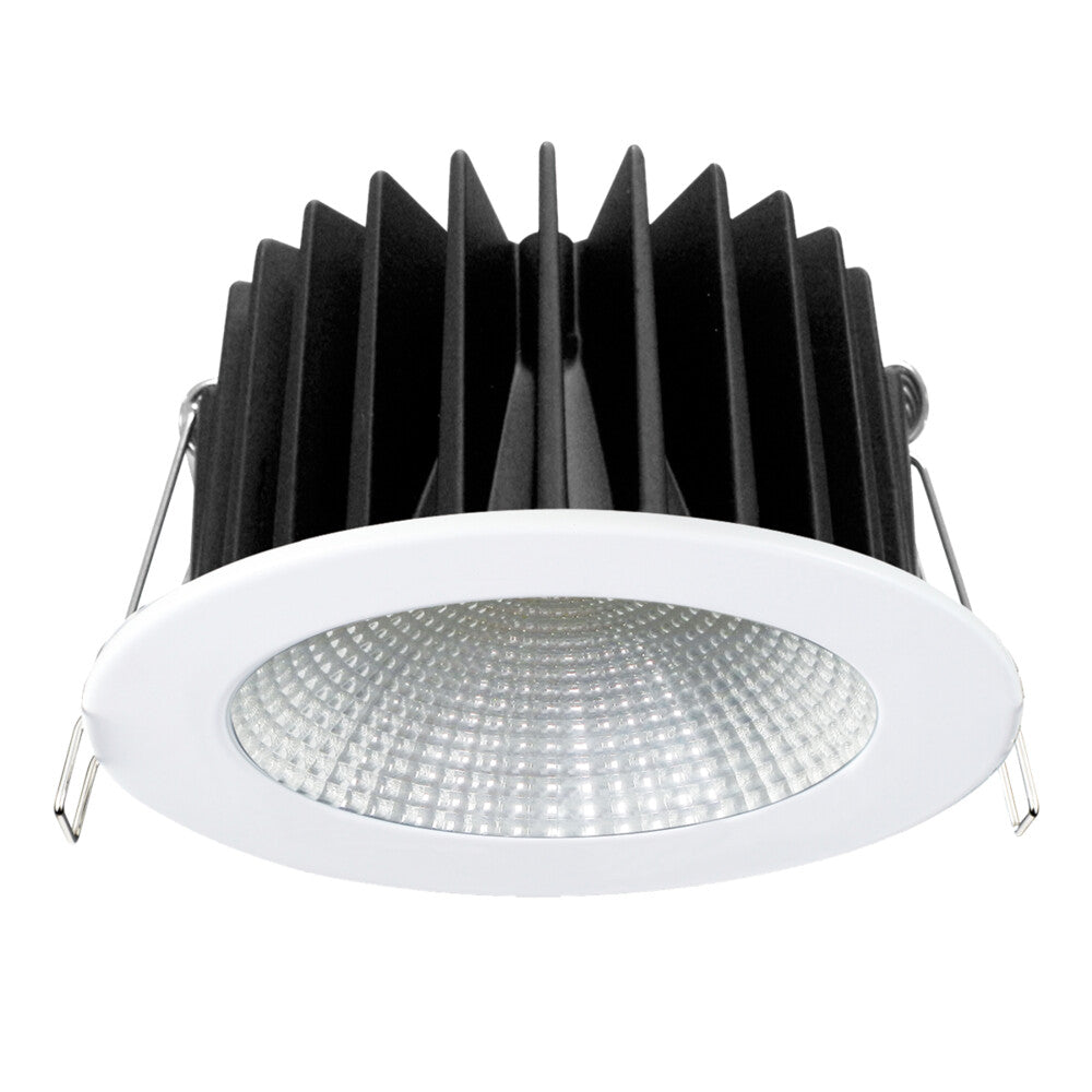 Ecostar SAL LED Tri-Colour Downlight 240V12W 3/4/5K Dimmable IP44 White