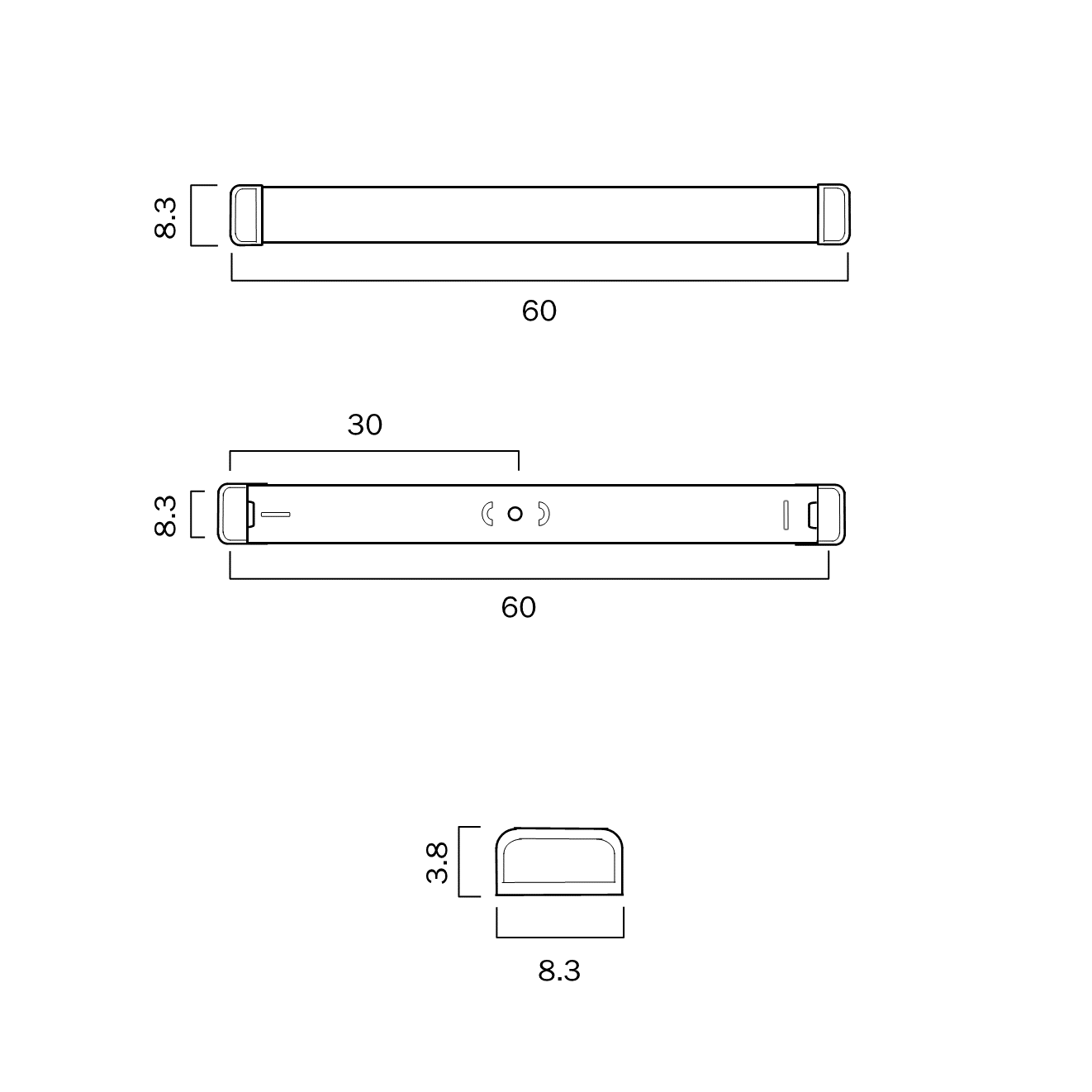 Edge 60 White 20W 3CCT LED Batten