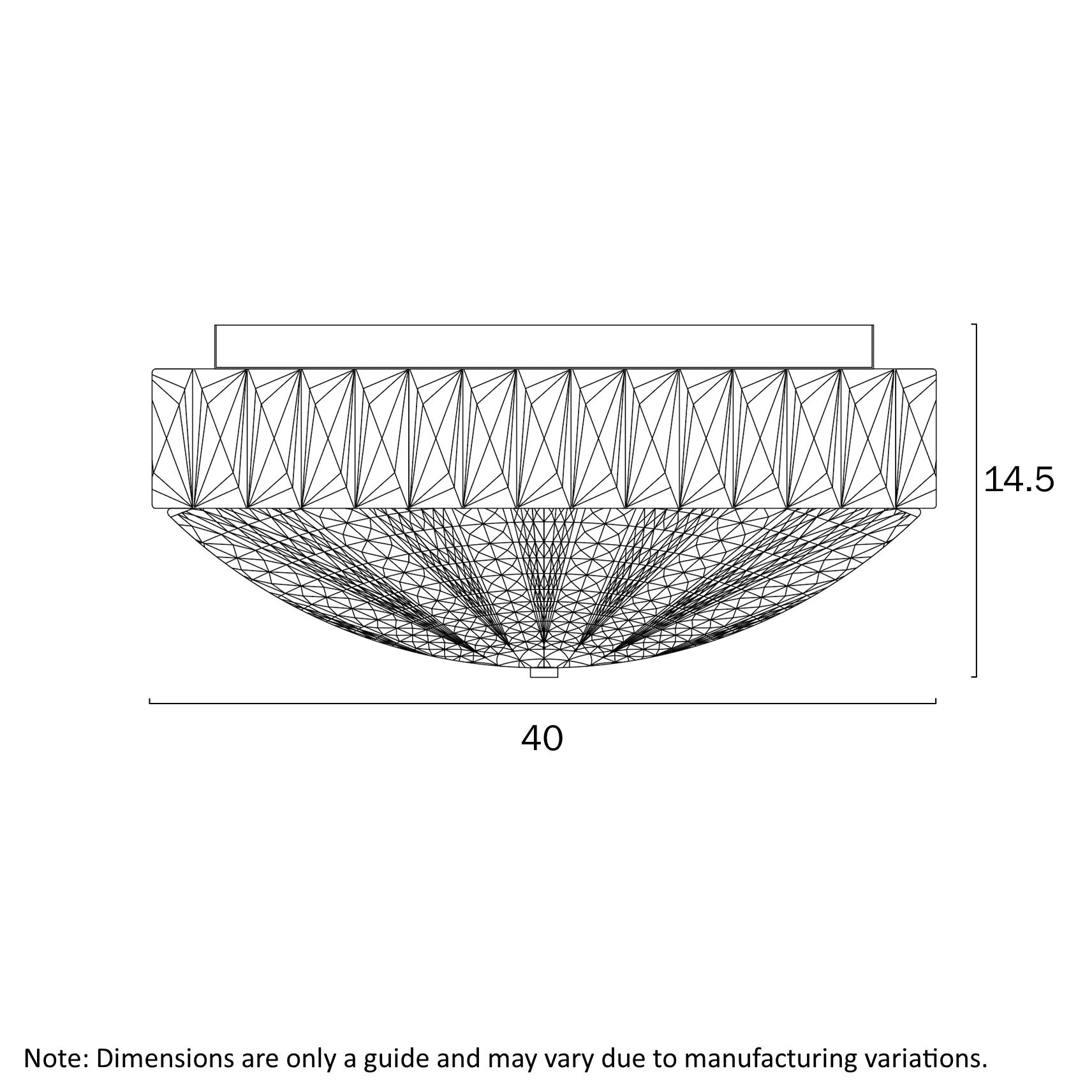 Elsee 50 Clear Acrylic 32W 3CCT 40cm Dimmable LED Oyster