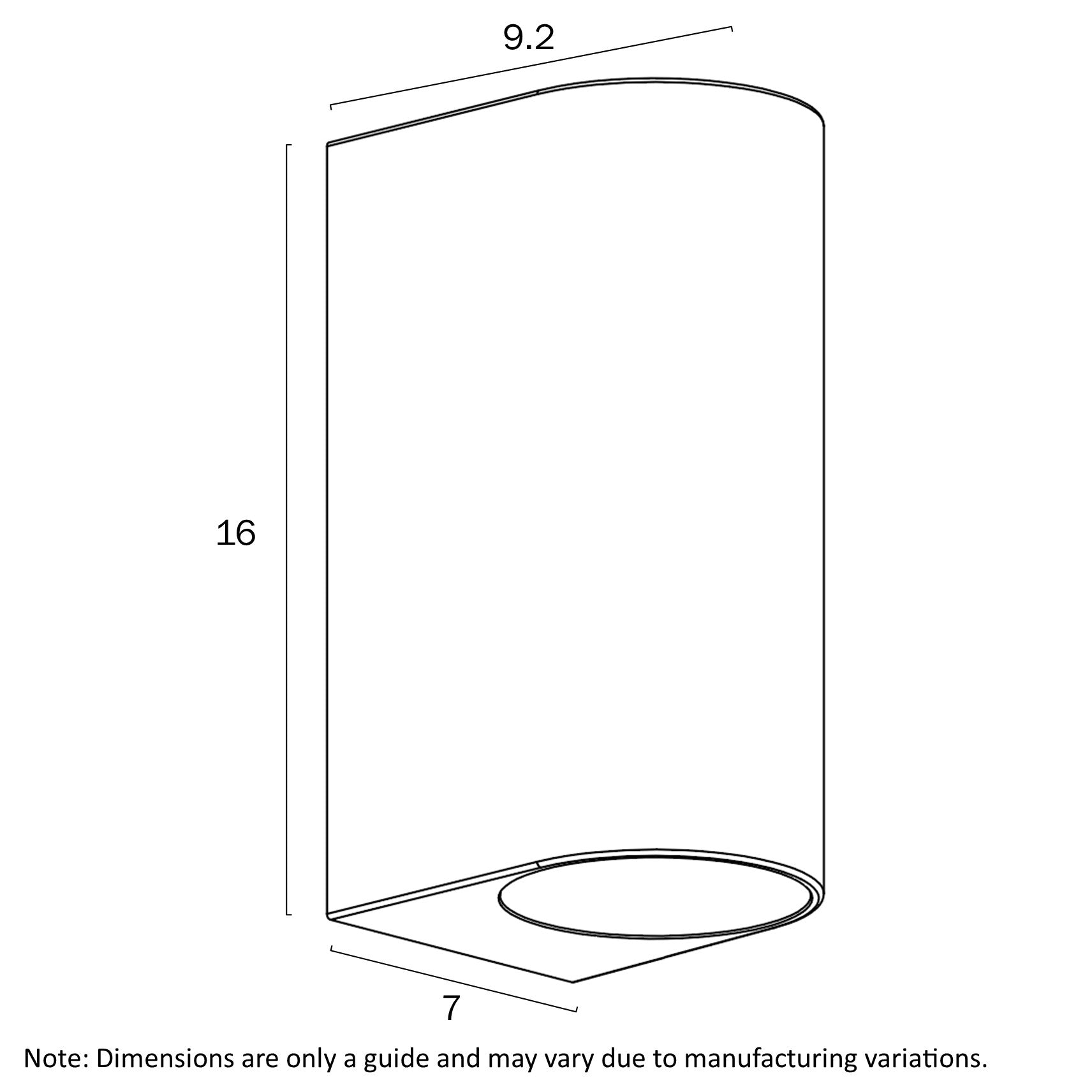 Eos II Black or White GU10 IP54 Up/Down Exterior Wall Light