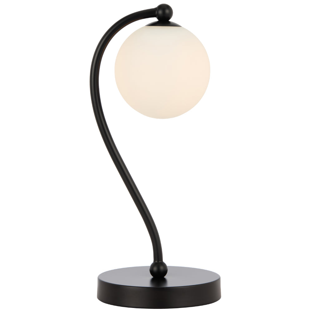 Felton Matt Black & Antique Gold Table Lamp - Choice of 6 Glasses