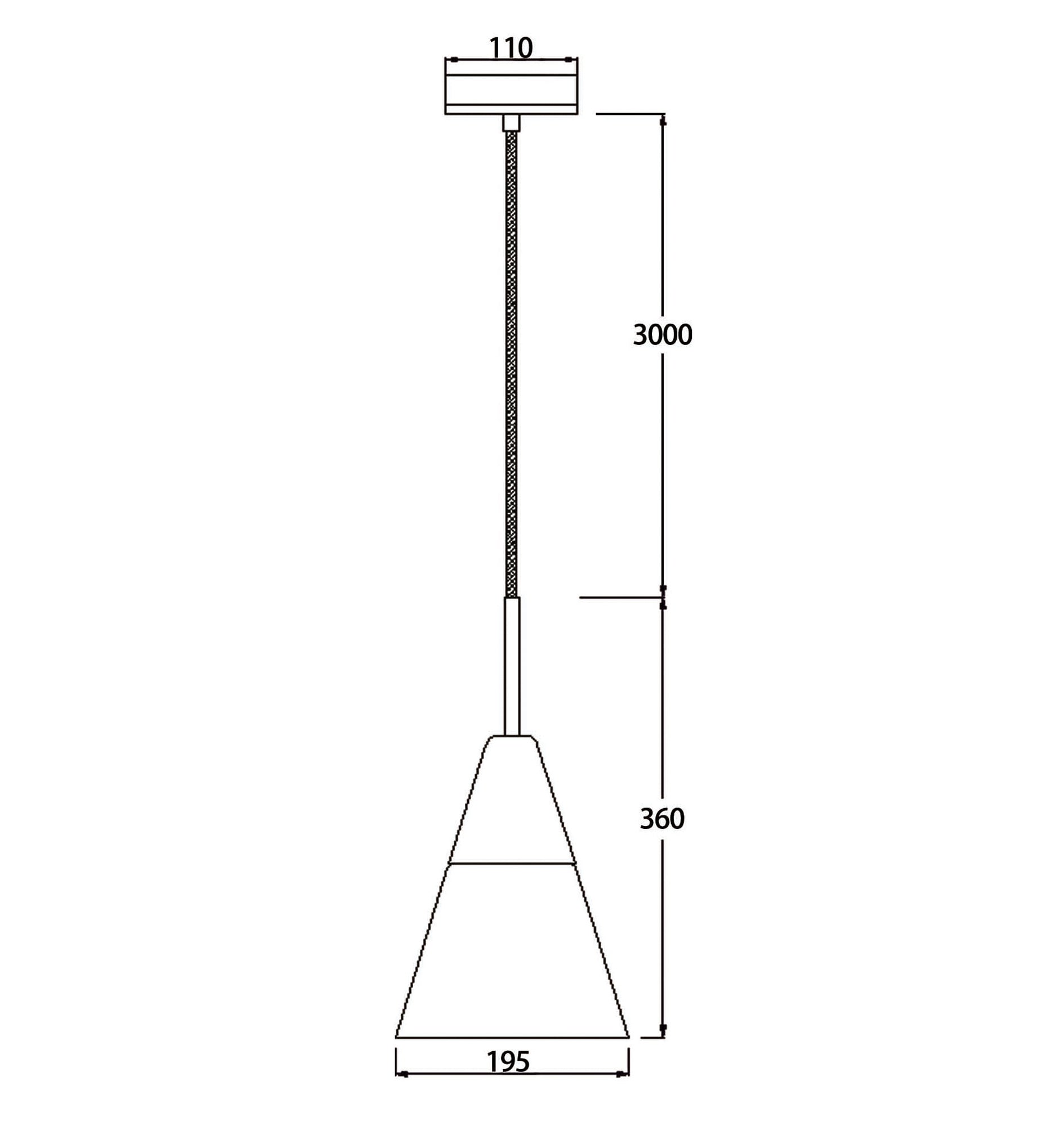FINN: Scandinavian Blonde Wood & Opal Glass Medium Cone Pendant Light