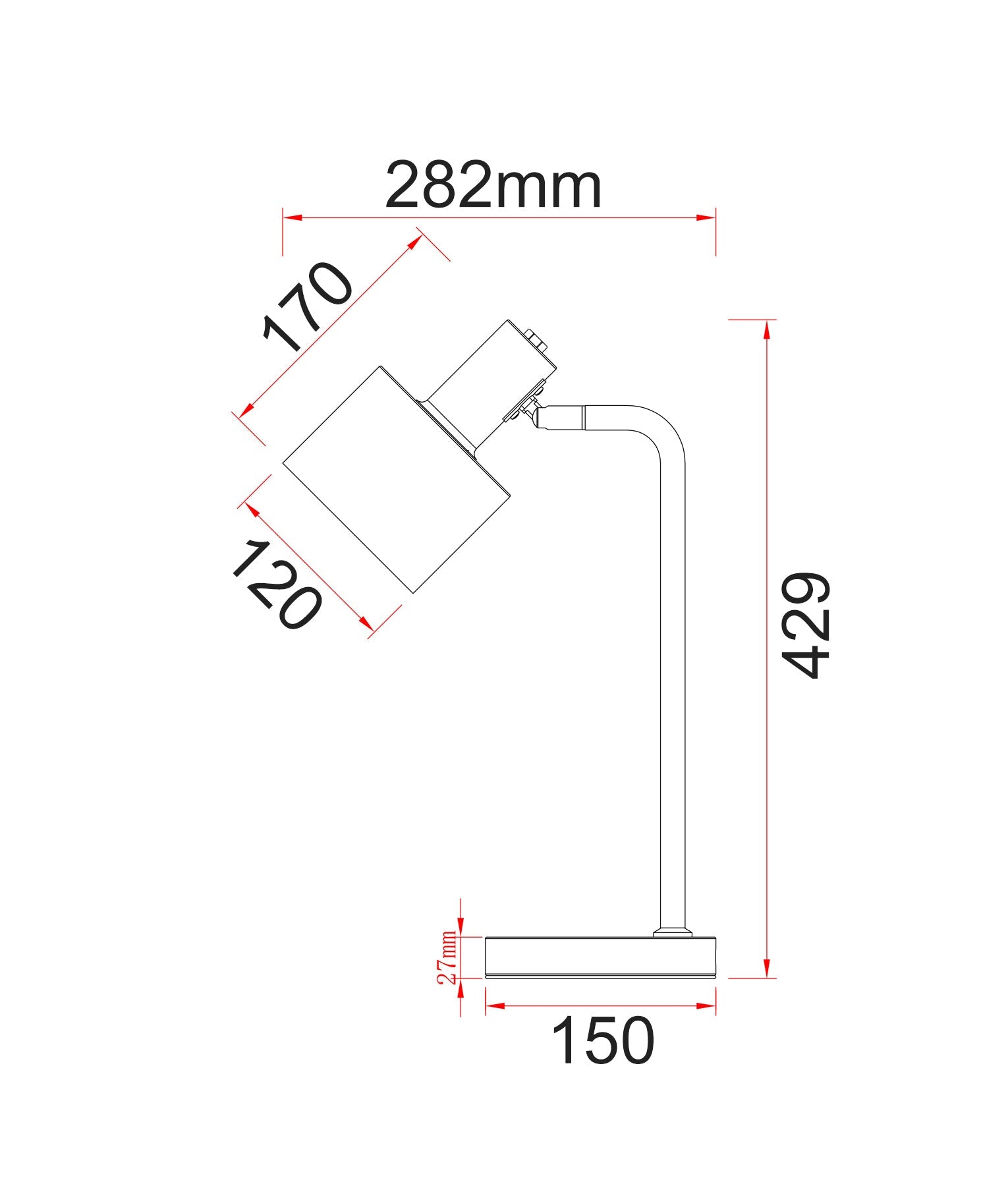 FLOTAR: Interior Cylinder Iron Shade with Antique Brass Highlight Table Lamps