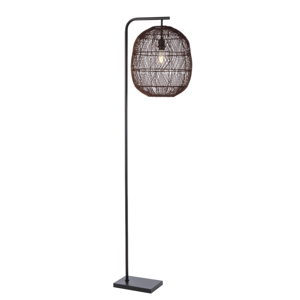 Rana 40 Natural, Brown or Black Rattan Floor Lamp