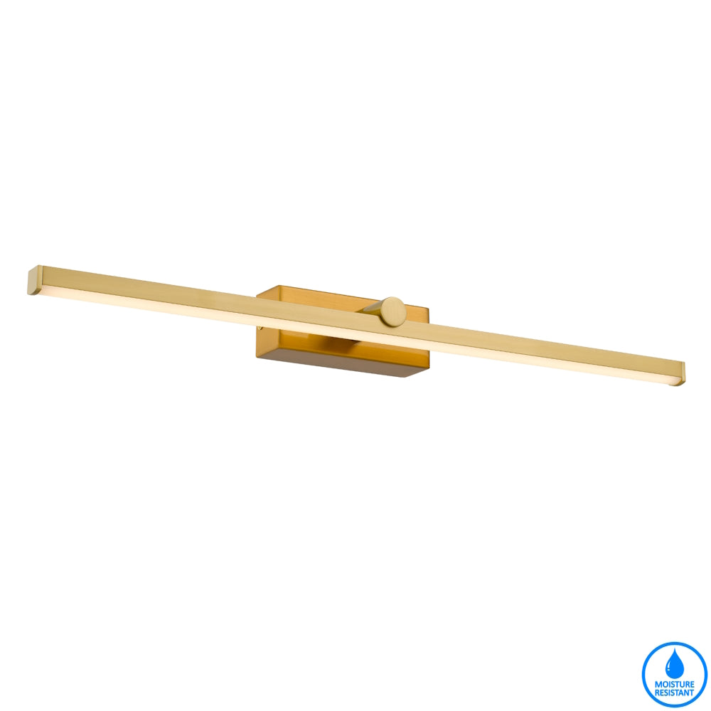 Foley 60 Chrome, Black or Antique Gold 12W 3CCT IP44 Vanity Wall Light