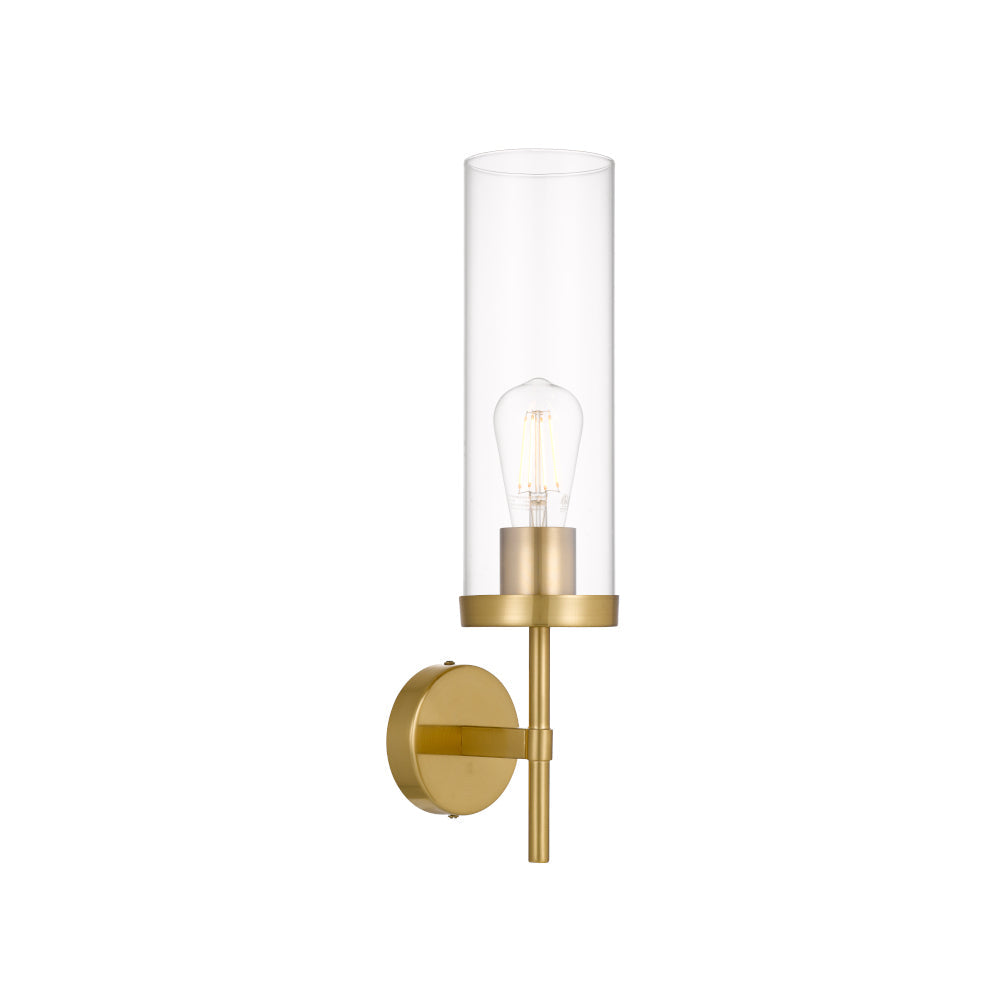 Garot Black or Antique Gold Wall Light with Opal or Clear Glass