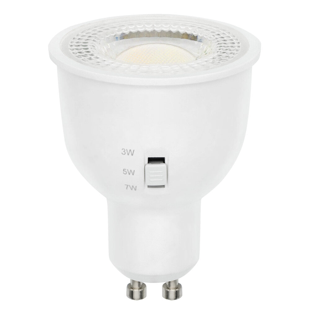 GU10 Lamp 240V 7/5/3W - 3/4/6K 60Degrees Dimmable