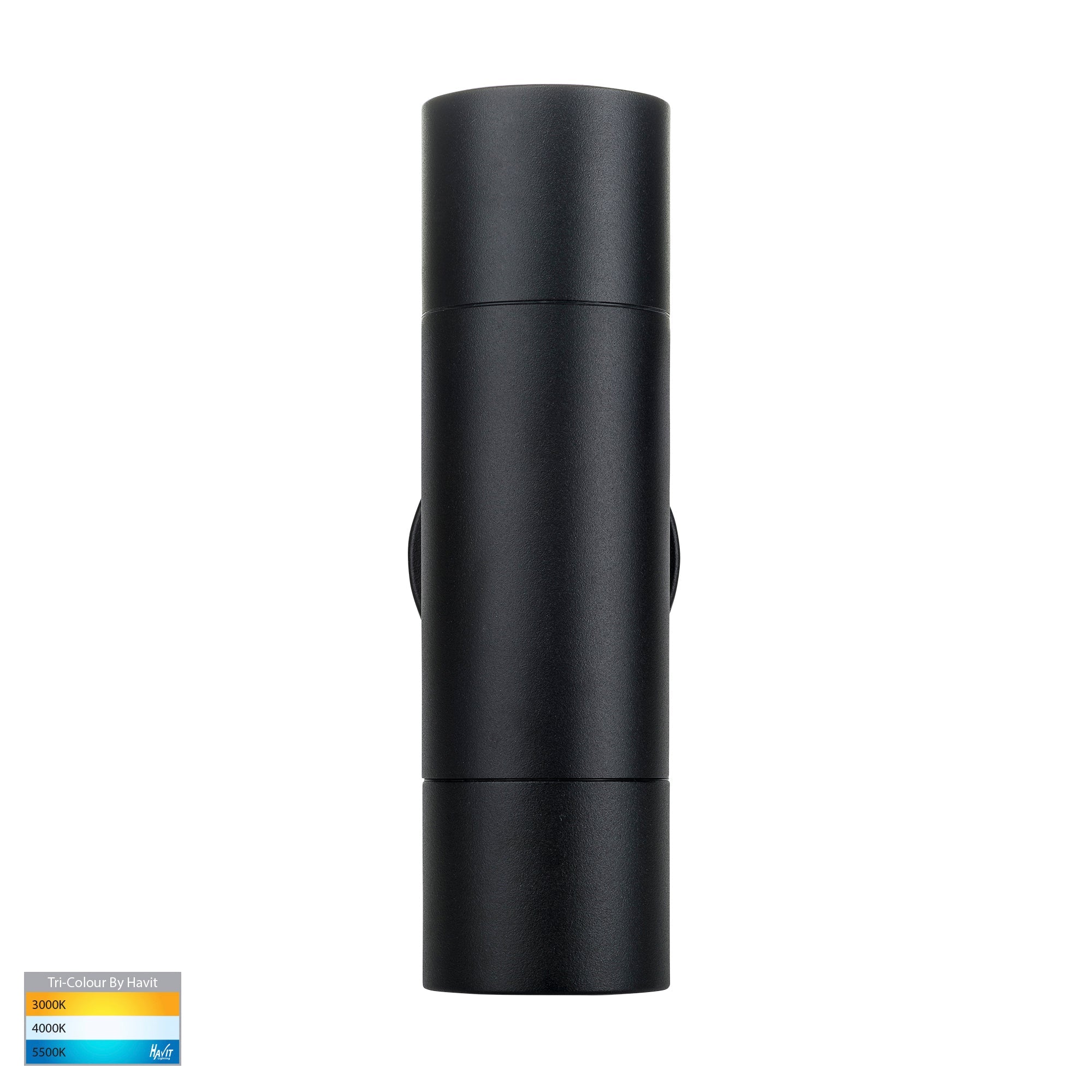 HV1025T-HV1027T - Tivah Black TRI Colour Up & Down Wall Pillar Lights