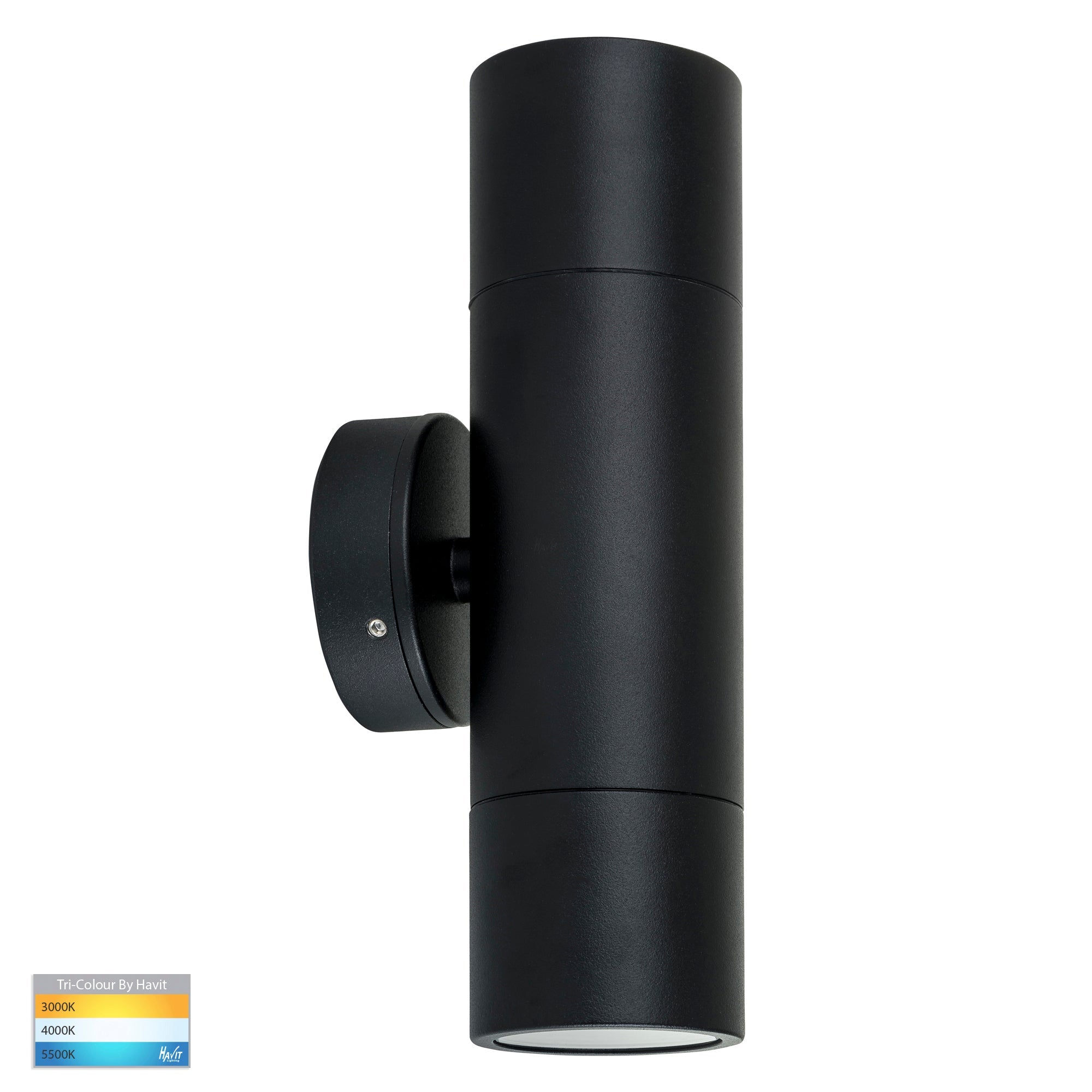 HV1025T-HV1027T - Tivah Black TRI Colour Up & Down Wall Pillar Lights