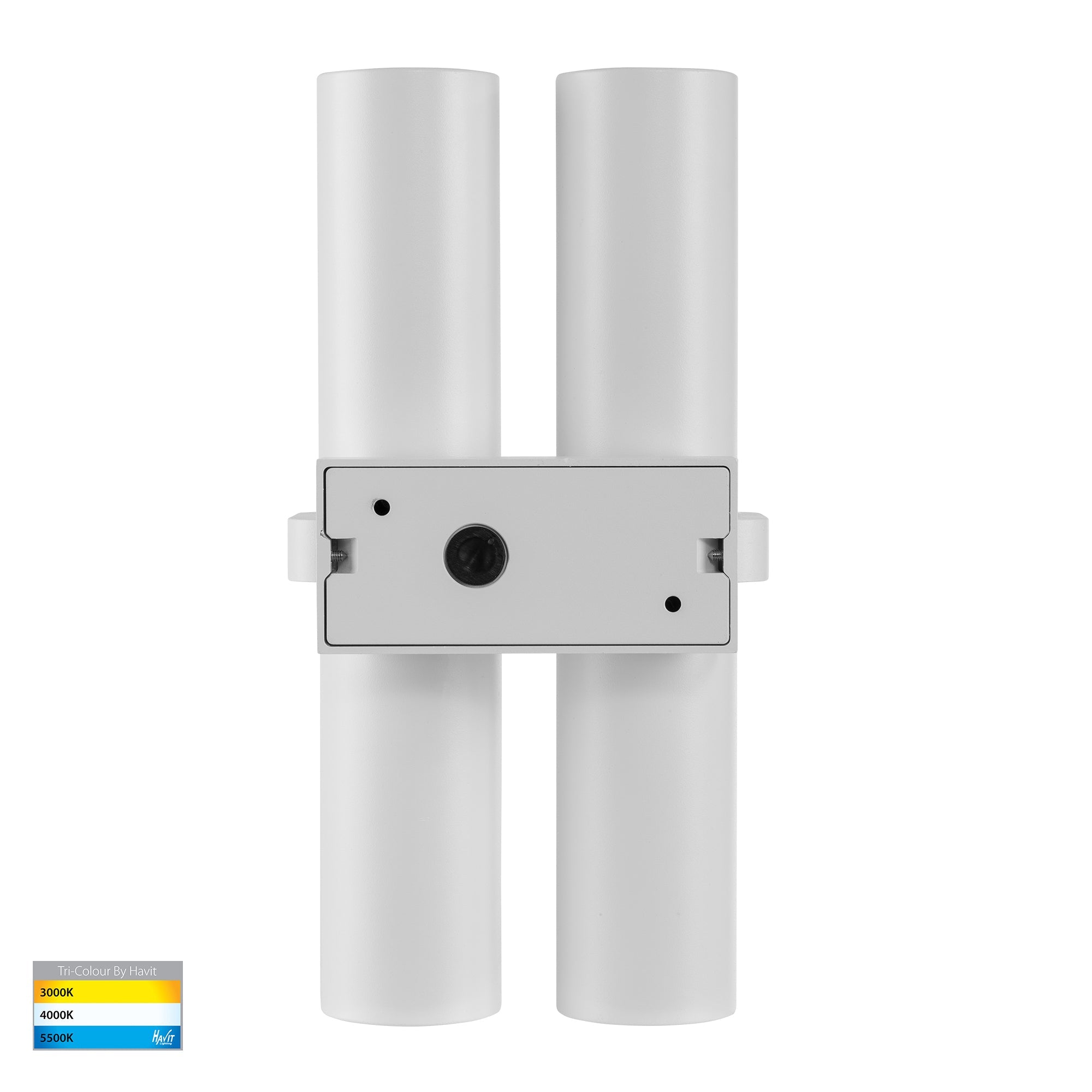HV10392T - Luz White TRI Colour Double Up & Down Wall Pillar Lights