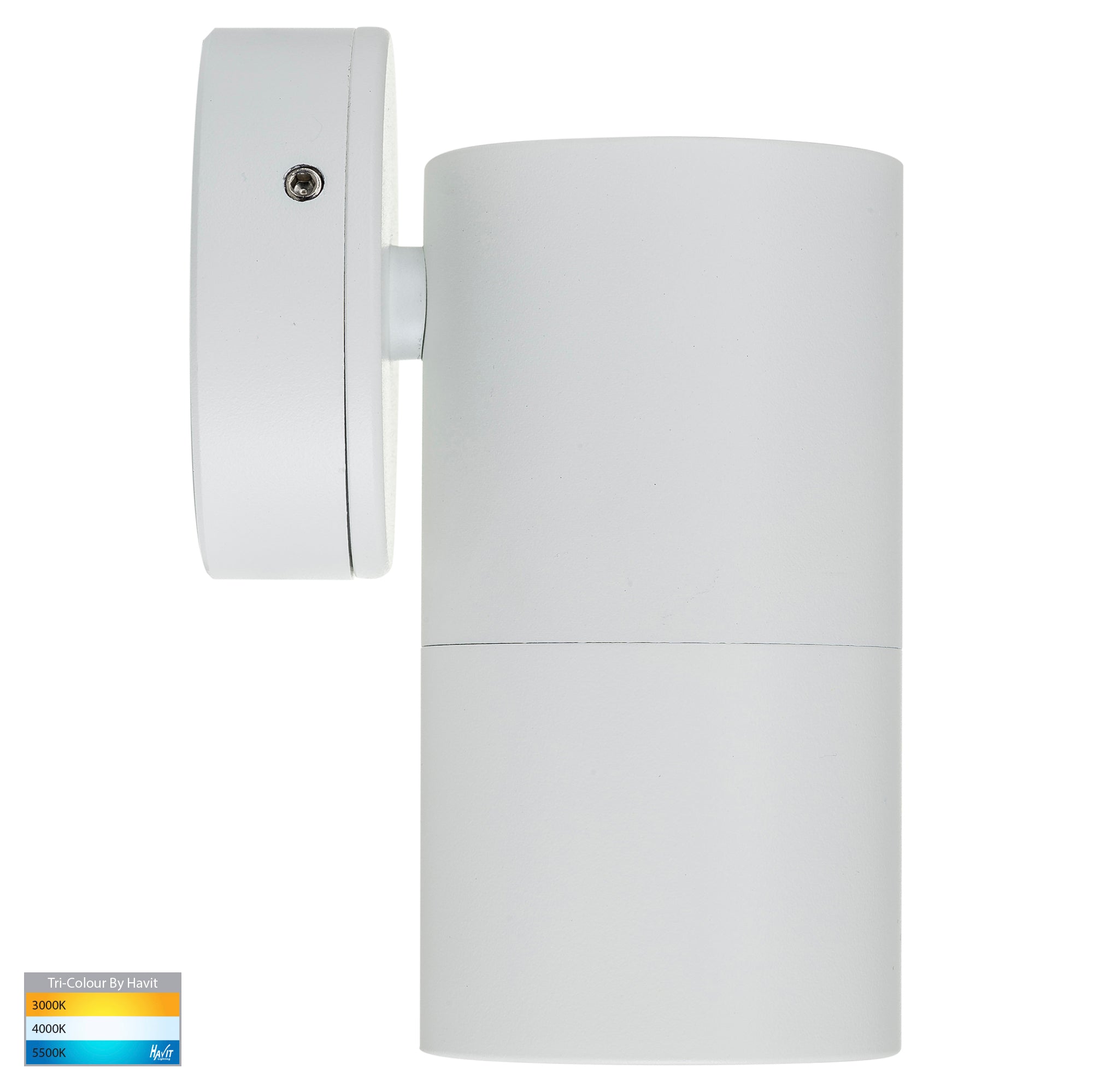 HV1135T-HV1137T - Tivah White TRI Colour Fixed Down Wall Pillar Lights