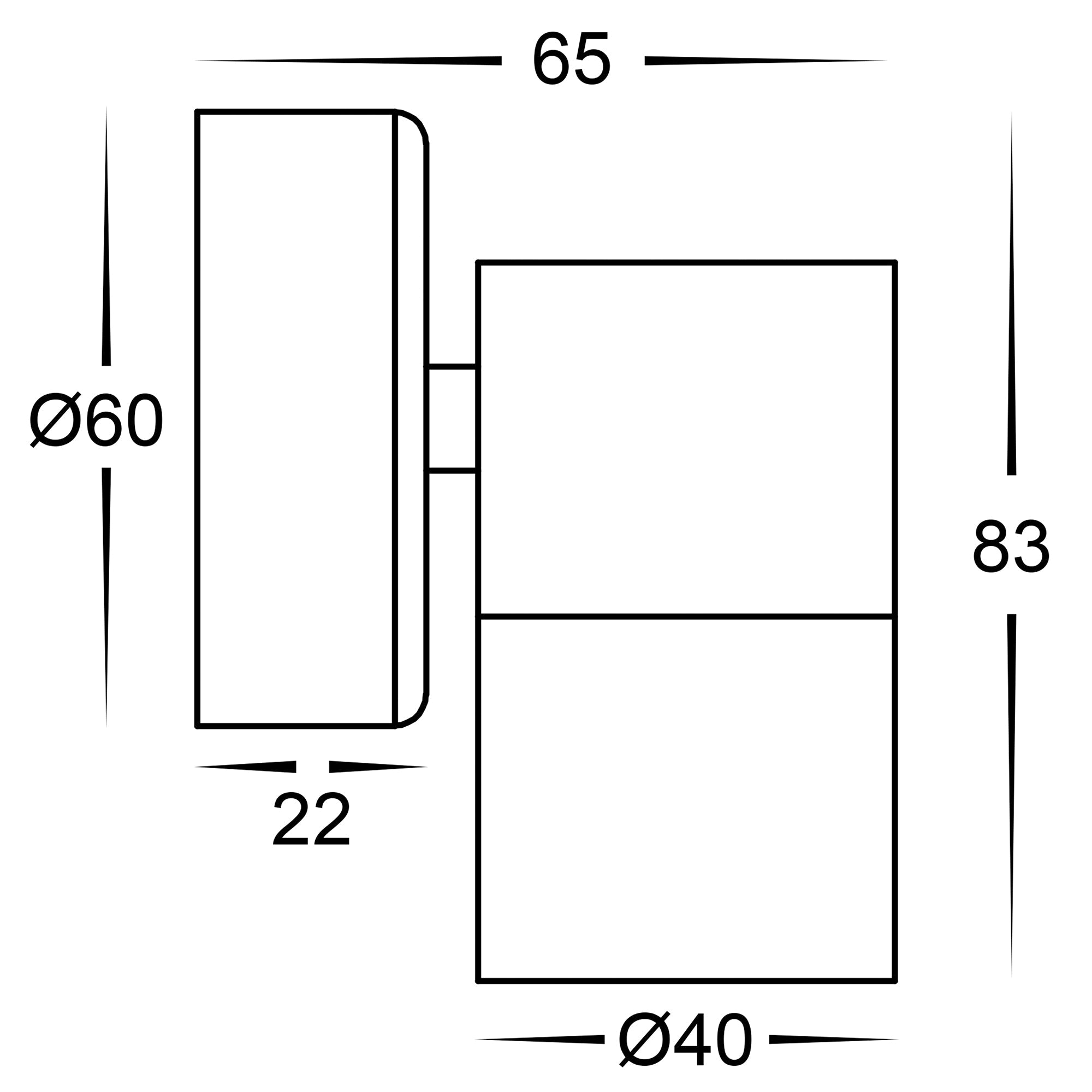 HV1107MR11NW - Mini Tivah 316 Stainless Steel Fixed Down Wall Pillar Lights