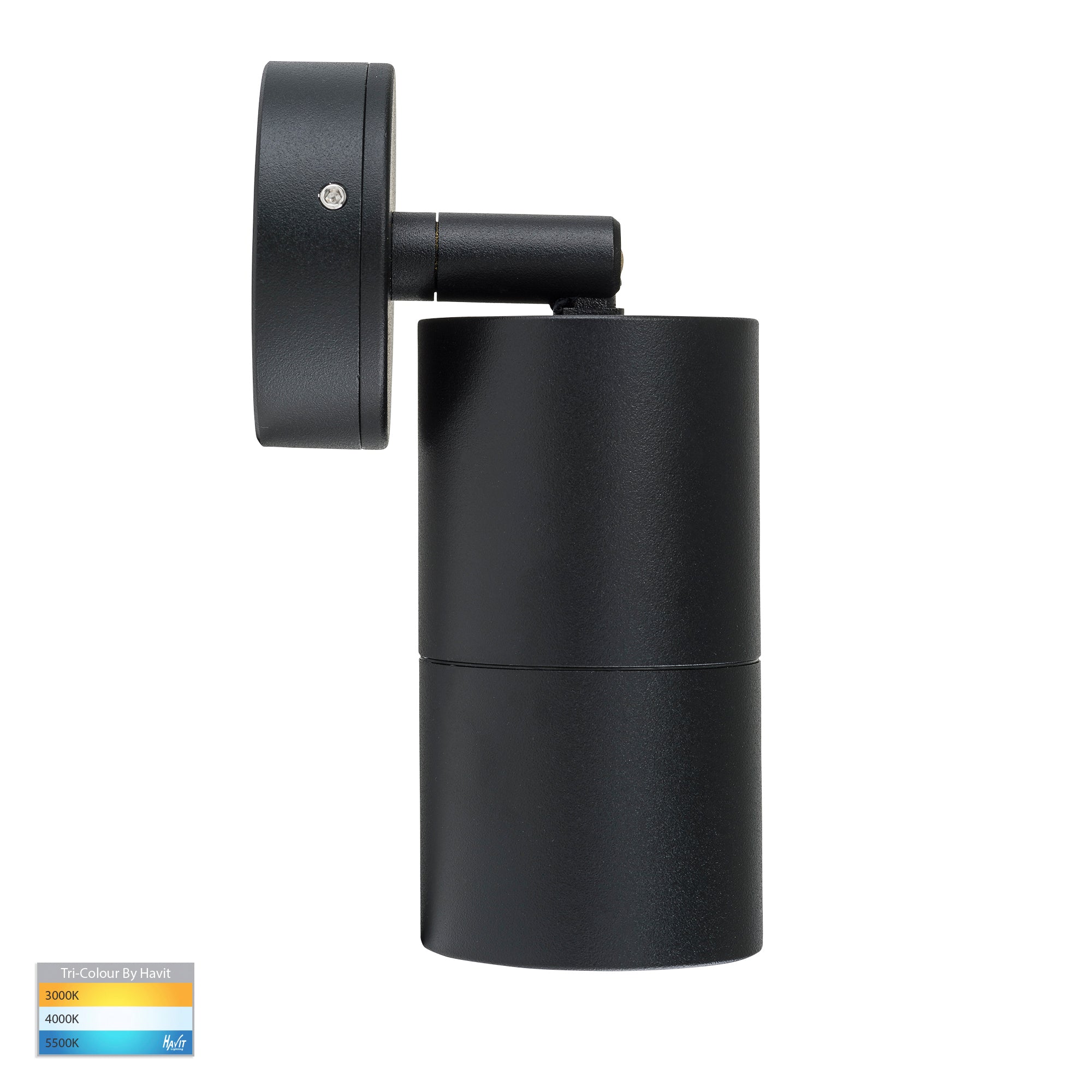 HV1225T-HV1227T - Tivah Black TRI Colour Single Adjustable Wall Pillar Lights