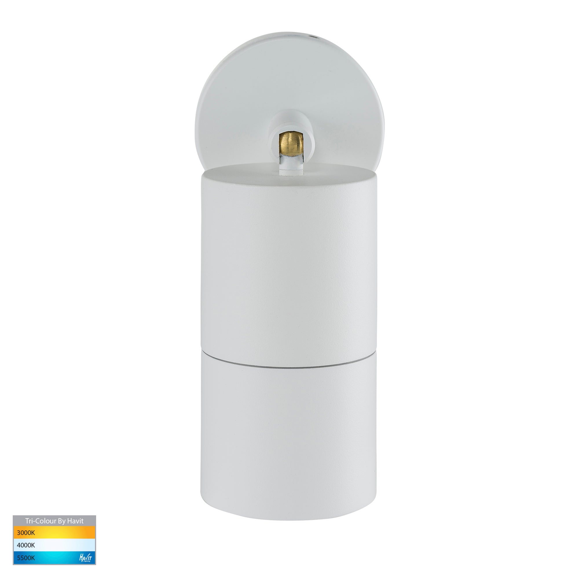 HV1235T-HV1237T - Tivah White TRI Colour Single Adjustable Wall Pillar Lights