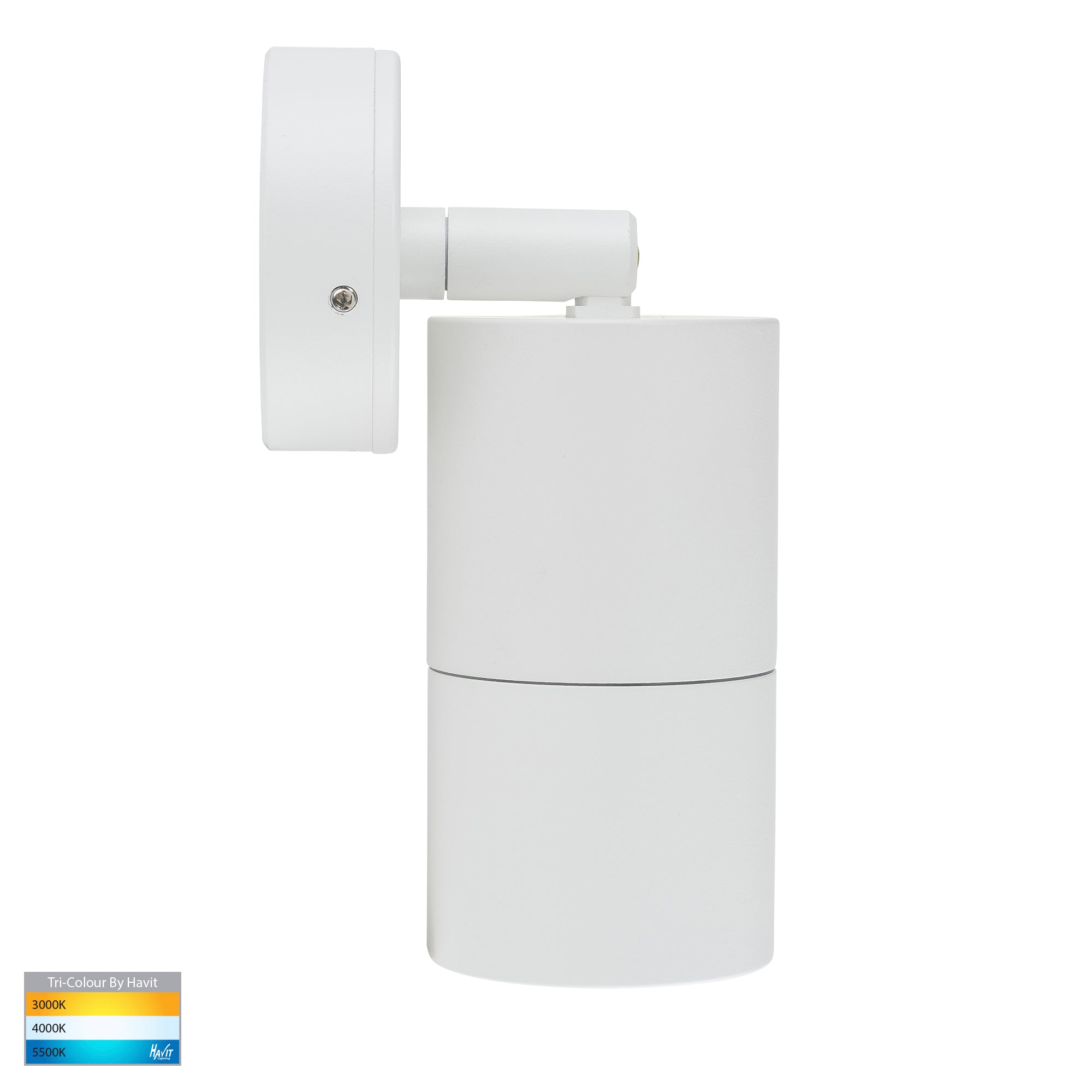 HV1235T-HV1237T - Tivah White TRI Colour Single Adjustable Wall Pillar Lights
