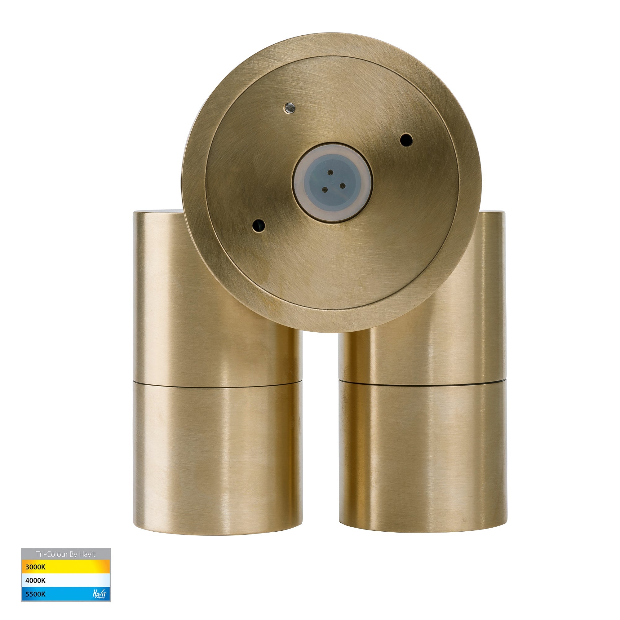 HV1355T-HV1357T - Tivah Solid Brass TRI Colour Double Adjustable Wall Pillar Lights