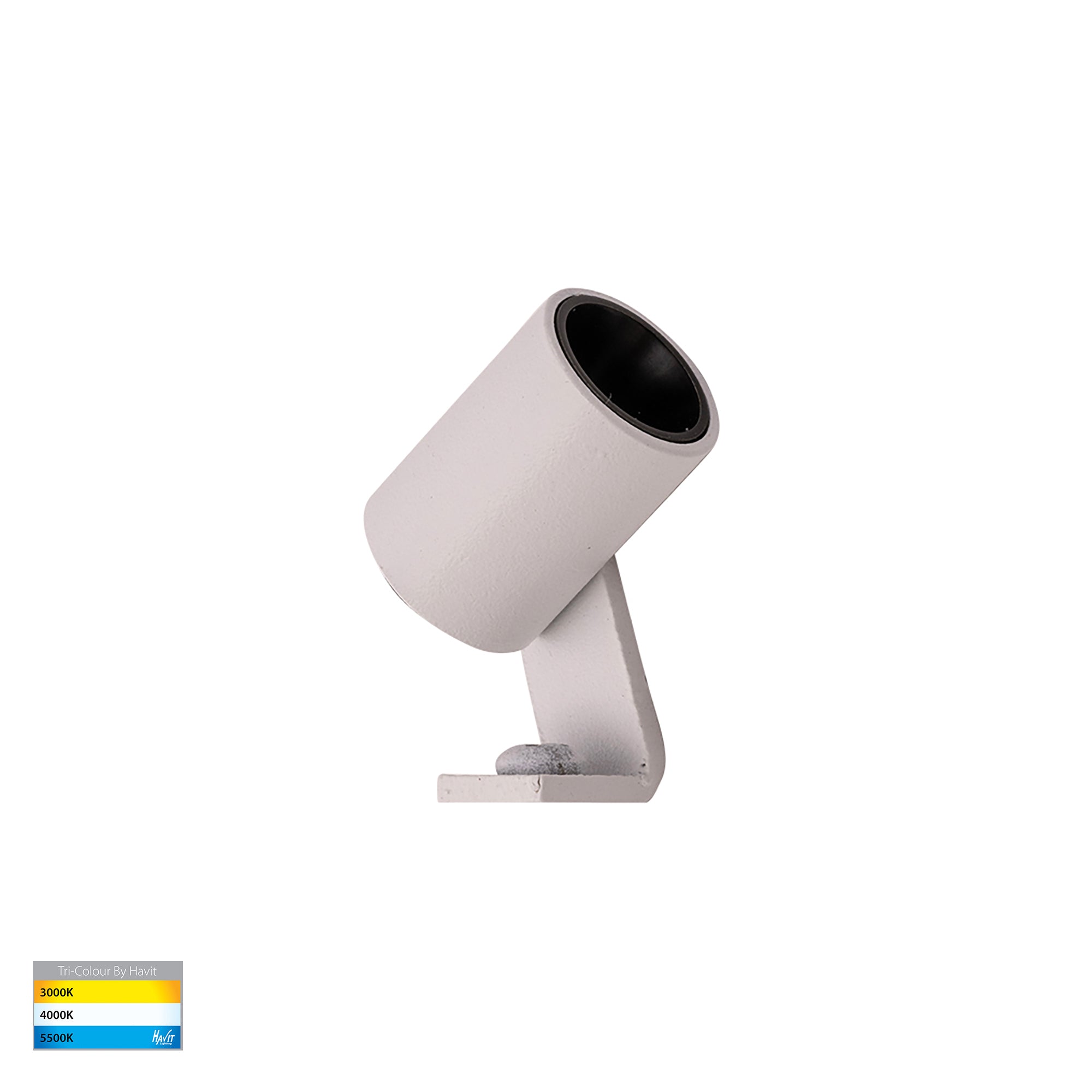 HV1434T-WHT - Spar Aluminium White Spike or Surface Mounted Spot Light