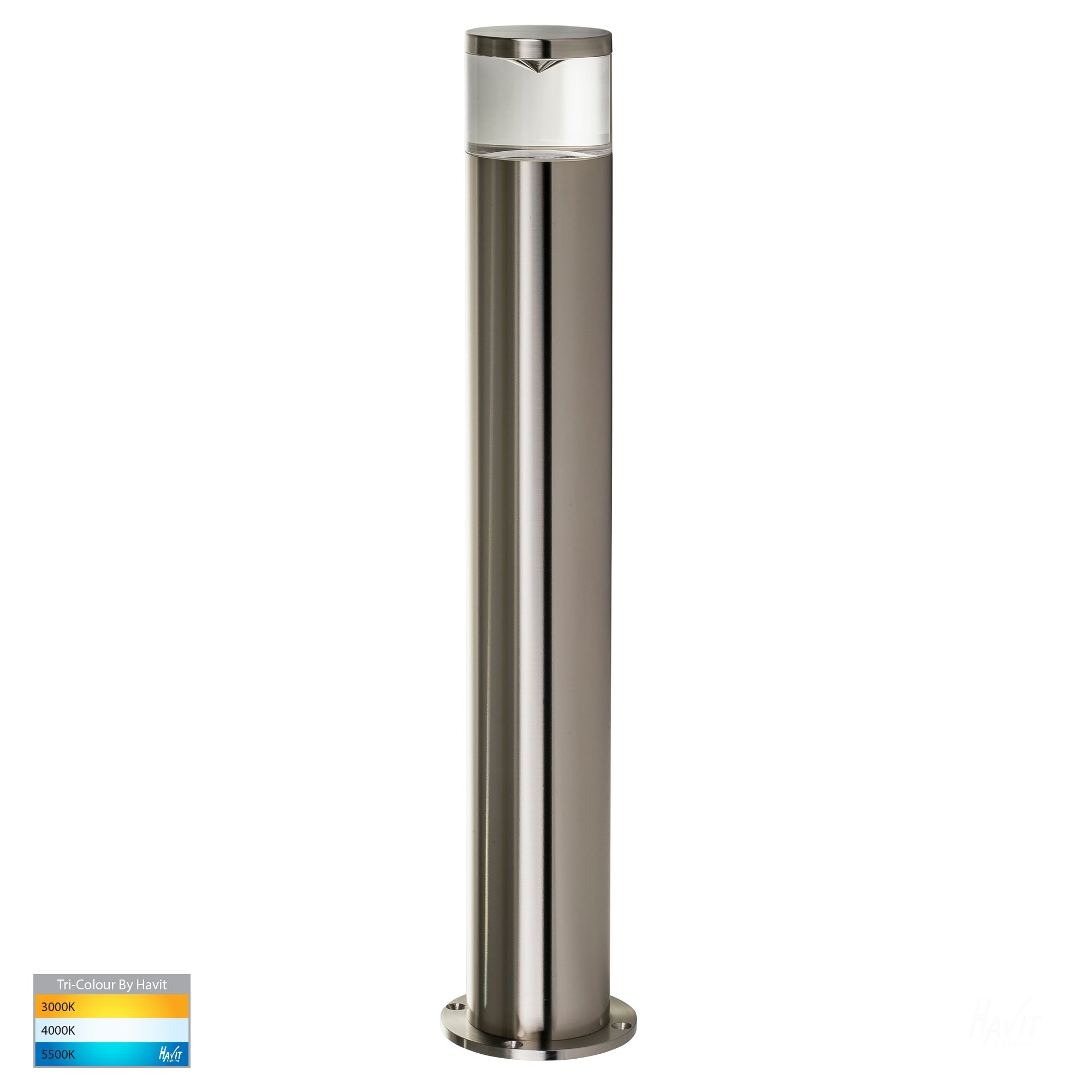 HV1601T-SS316 & HV1602T-SS316 - Highlite 316 Stainless Steel TRI Colour LED Bollard Lights