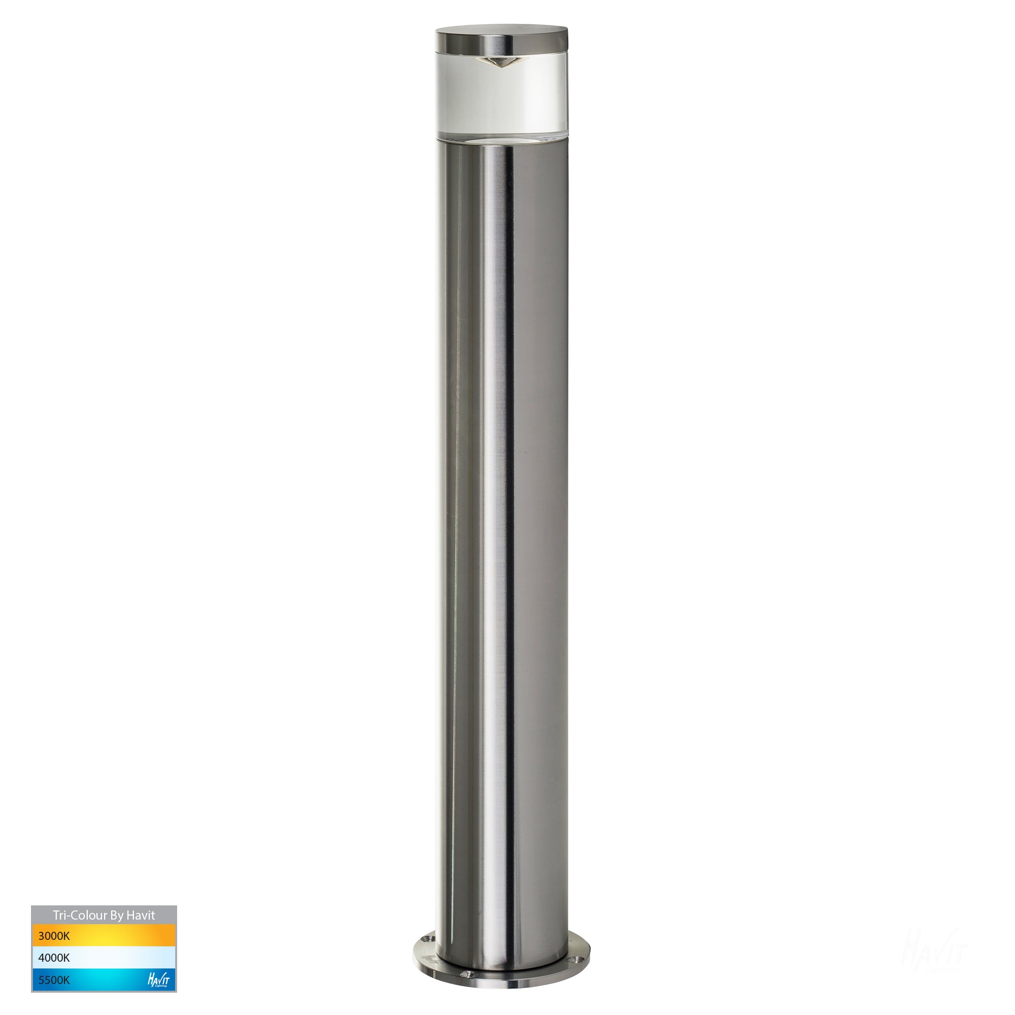 HV1601T-TTM & HV1602T-TTM - Highlite Titanium Aluminum TRI Colour LED Bollard Lights