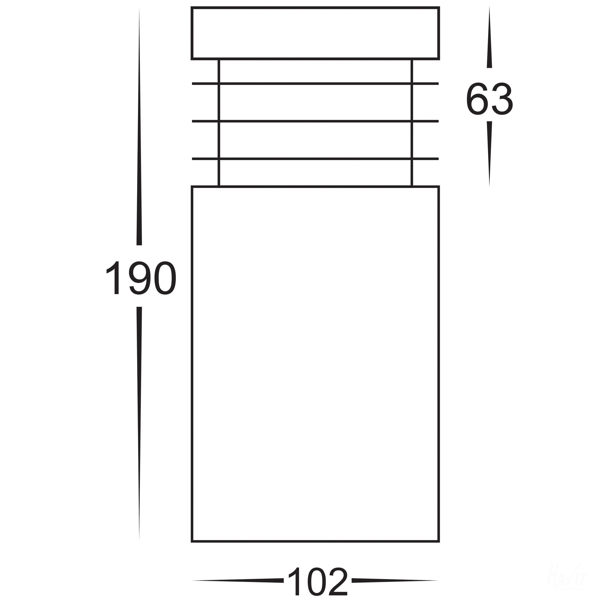 HV1605T-BLK - Mini Black TRI Colour LED Bollard Light