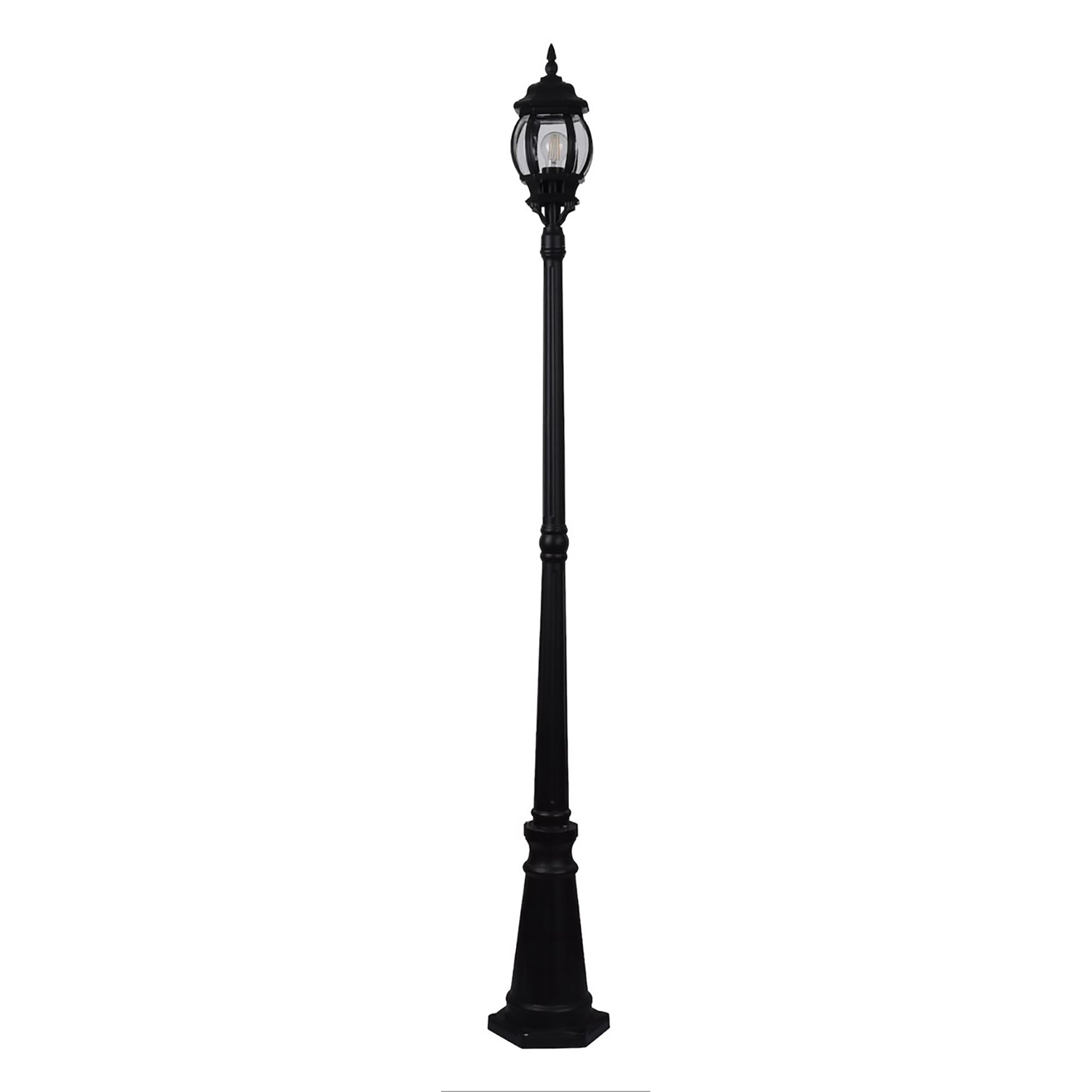 HV1671W-BLK - Trener Aluminium Black Coach Single Post Light