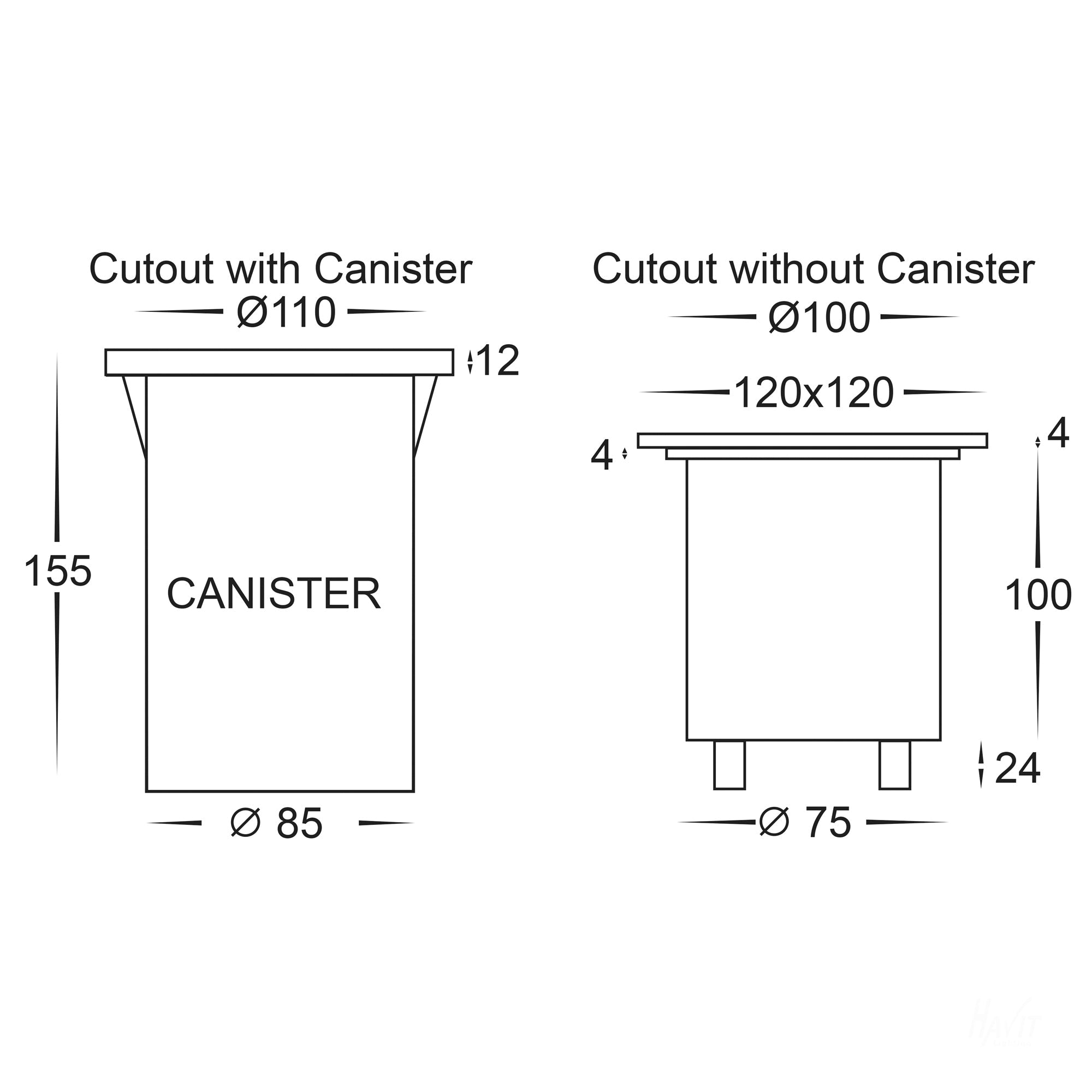 HV1701T - HV1706T - Metro Square 316 Stainless Steel TRI Colour Inground Lights