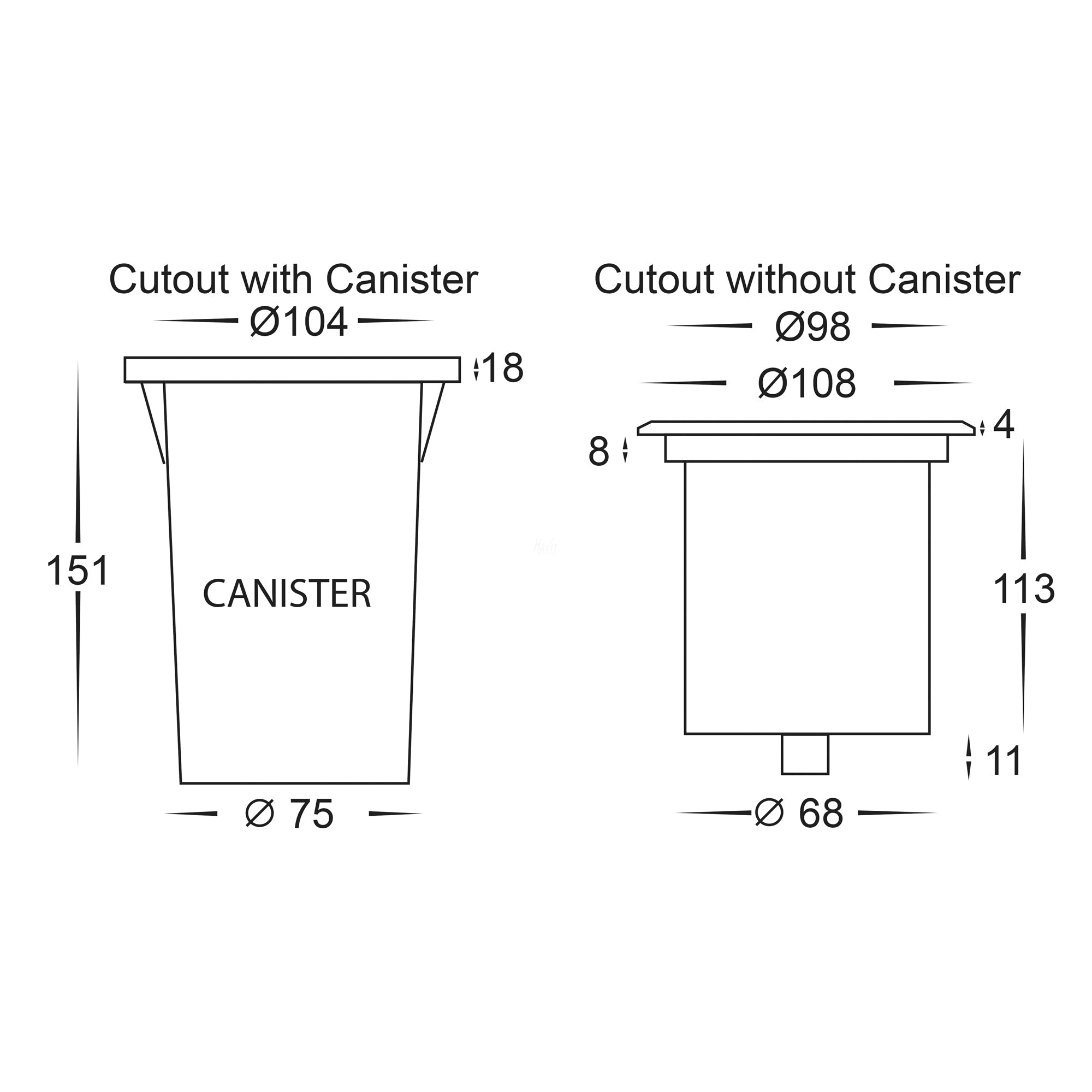 HV1825T - Luta 316 Stainless Steel TRI Colour Adjustable Inground Light