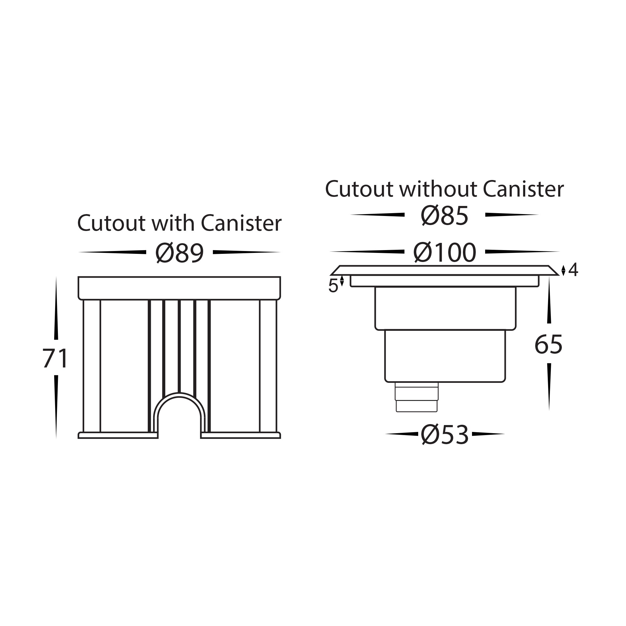 HV1841T - Split 316 Stainless Steel TRI Colour 3w LED Inground Light