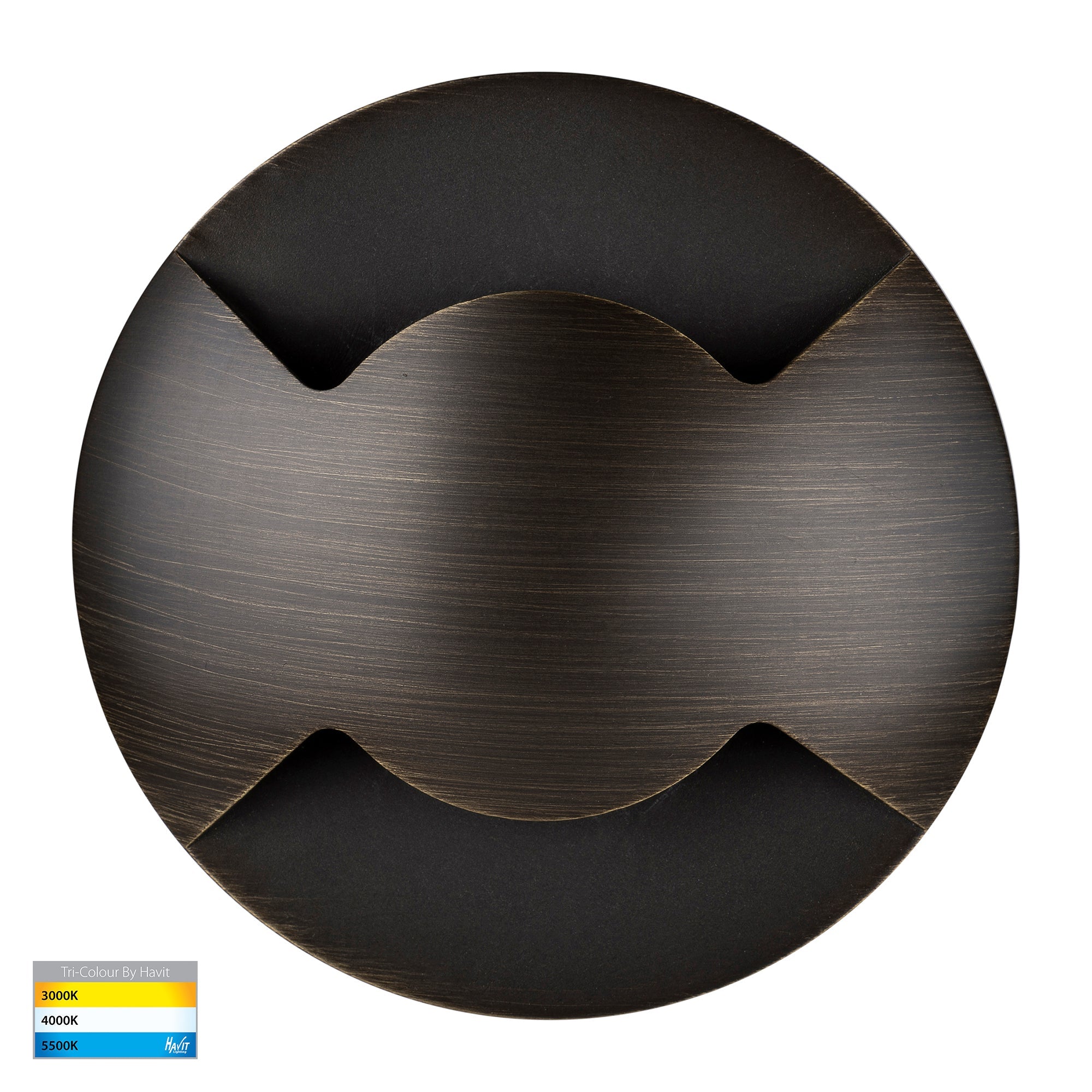 HV19072T-AB - Viale Antique Brass TRI Colour LED Double Driveway Light