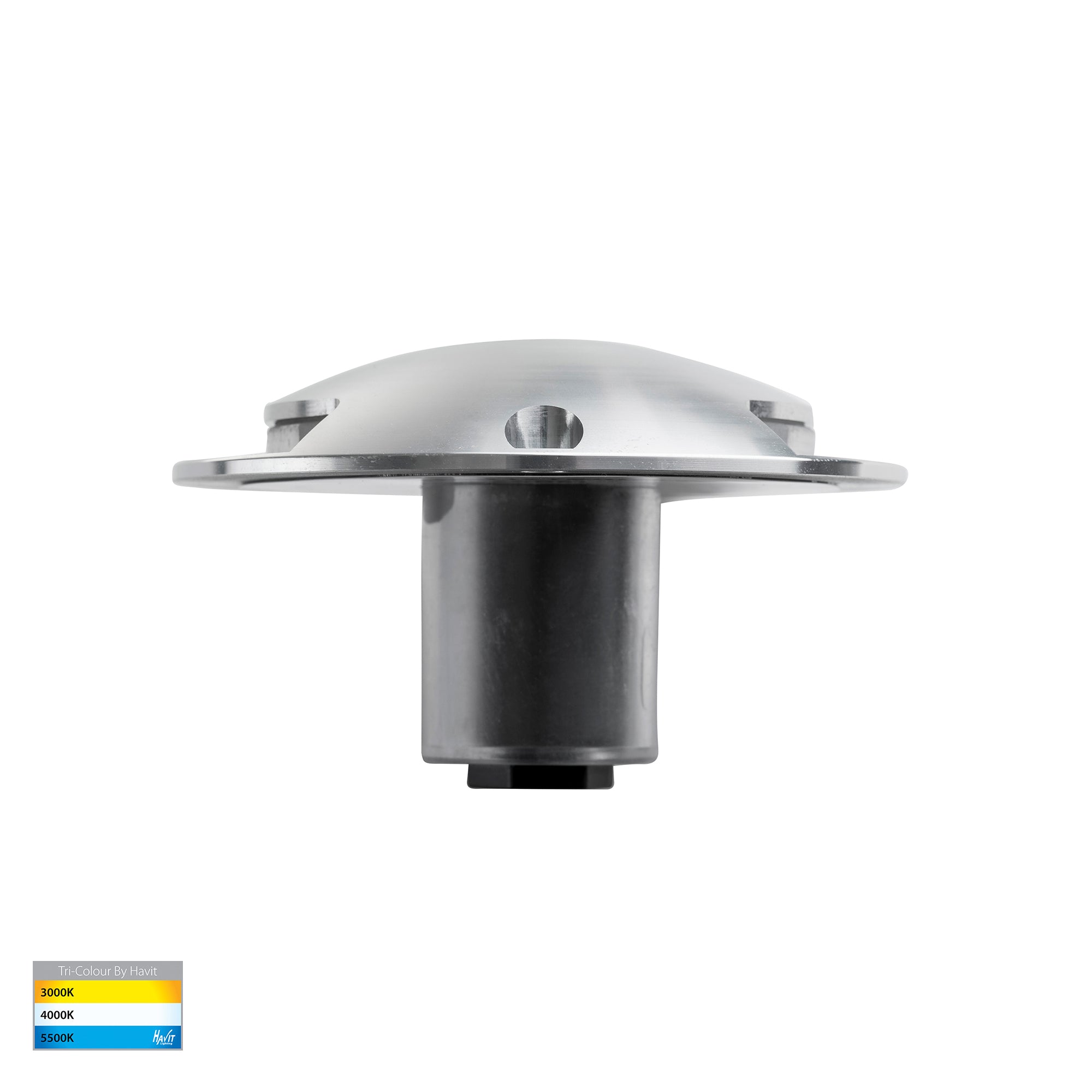 HV2872T-SLV-12V - Dome Silver Aluminium LED Two Way Deck Lights