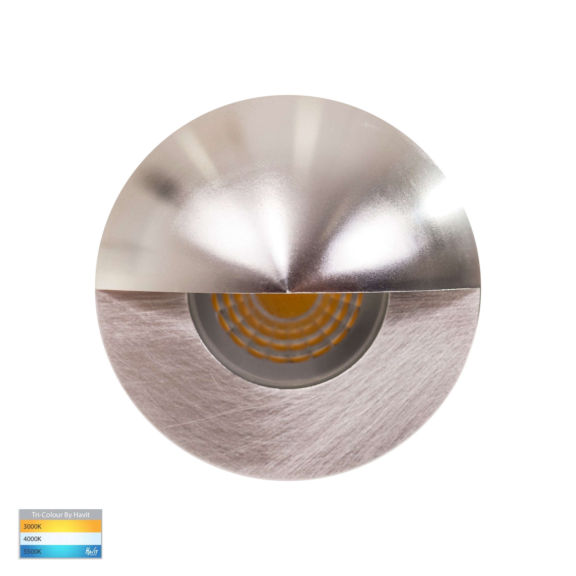 HV2883T-SLV-12V - Elite Silver Aluminium LED Wall or Step Light with Eyelid