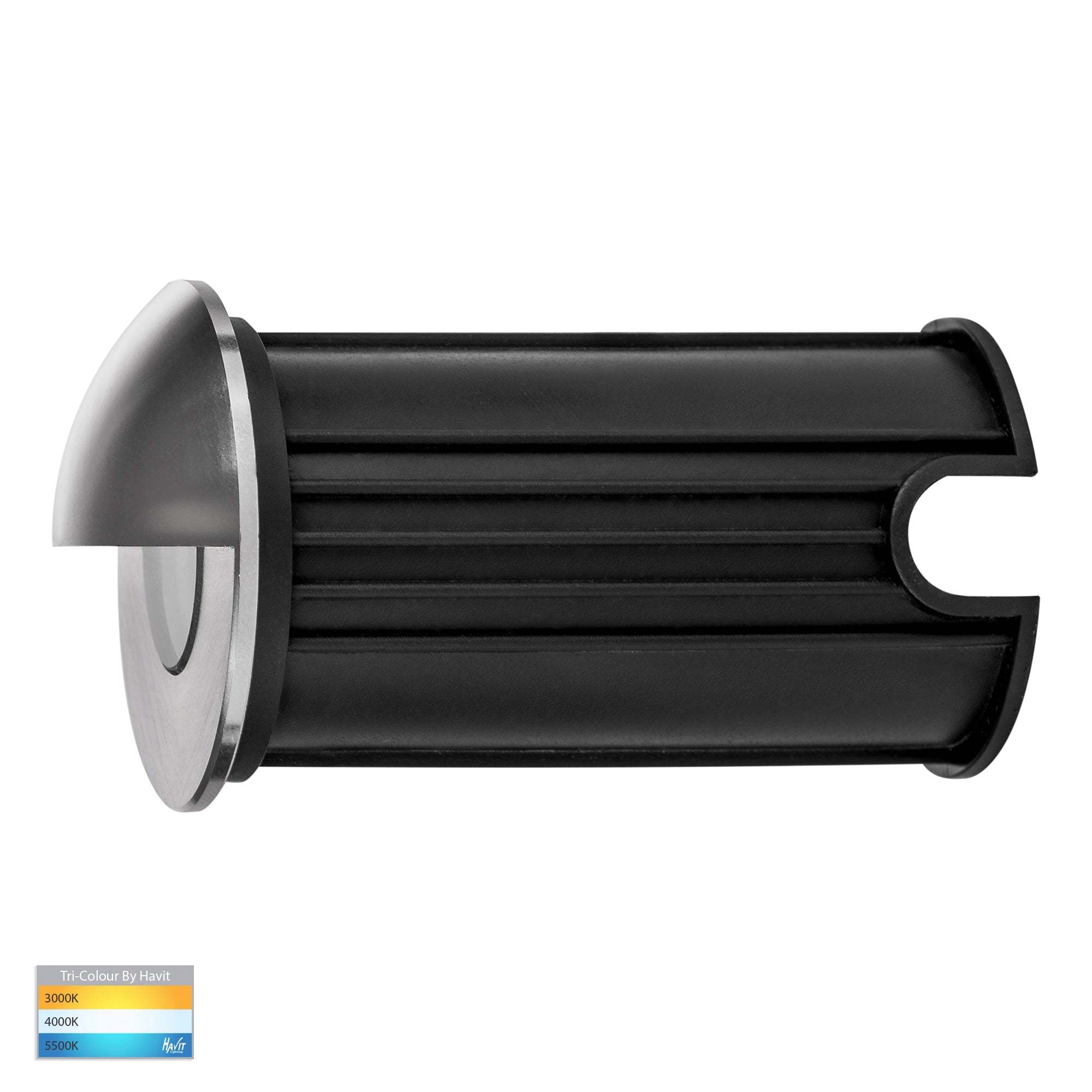 HV2883T-SLV-12V - Elite Silver Aluminium LED Wall or Step Light with Eyelid