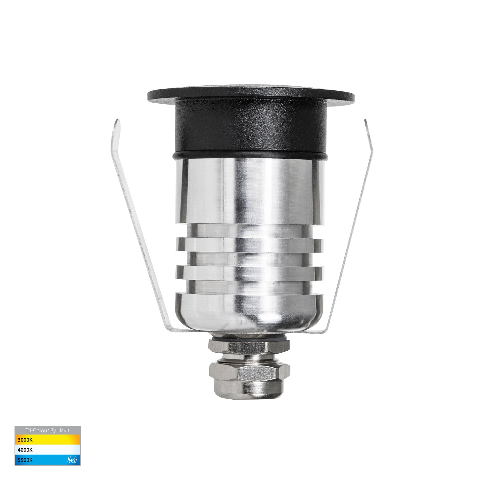 HV2893T-BLK-12V - Dek Black 316 Stainless Steel LED Deck or Inground Light