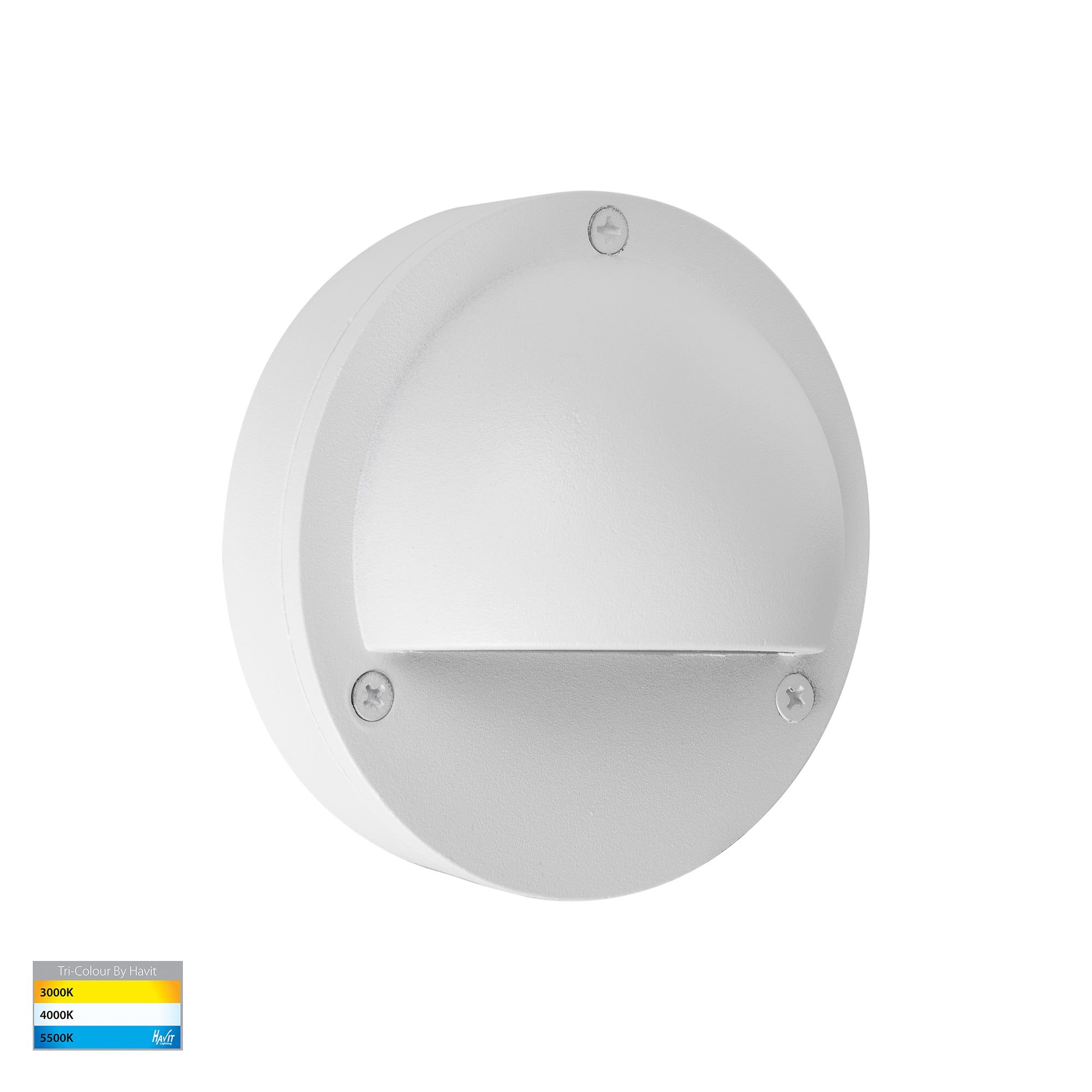 HV2923T-WHT | HV2924T-WHT - Pinta White Step Lights with Eyelid
