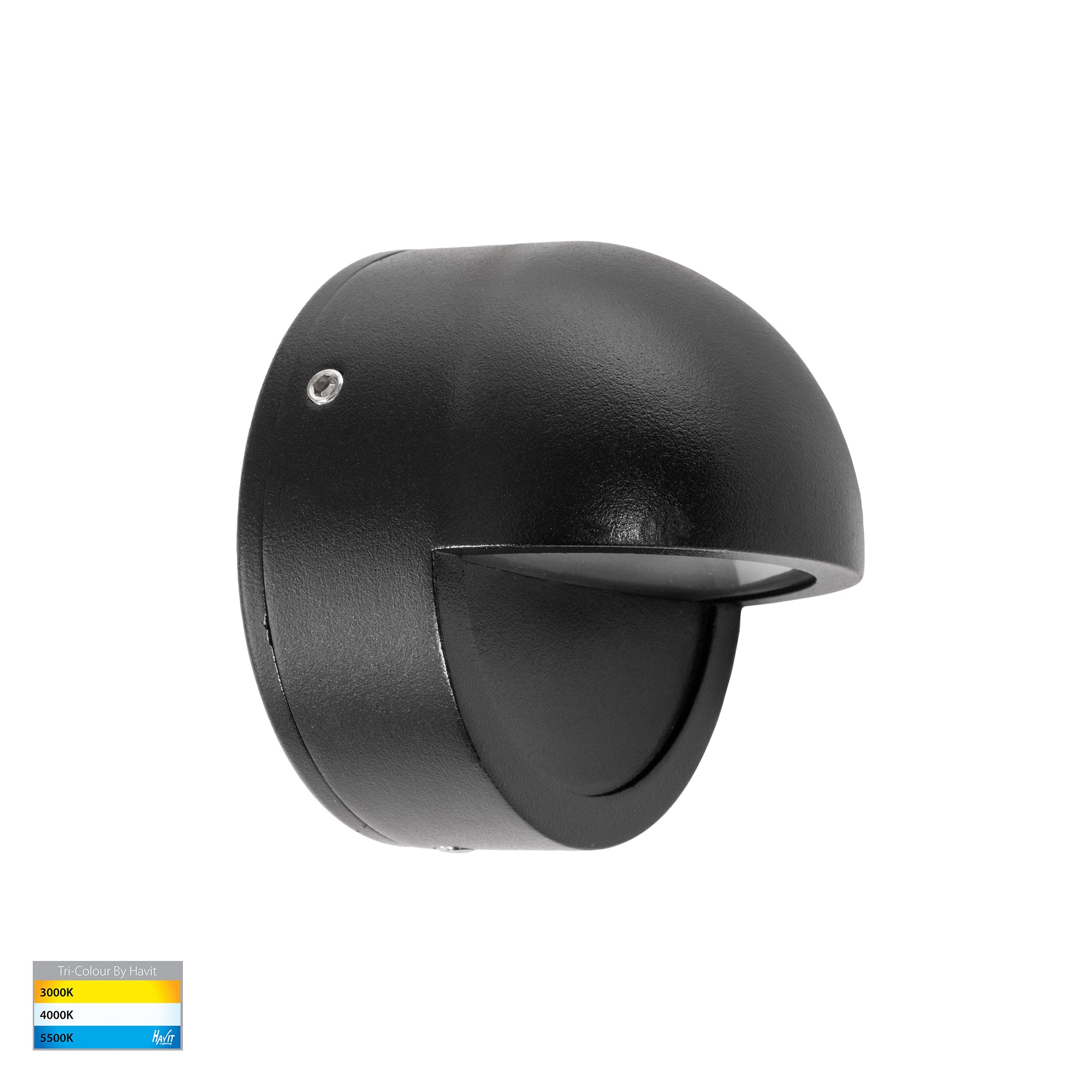 HV2927T-BLK-12V | HV2927T-BLK-240V - Veko Black Step Lights with Eyelid