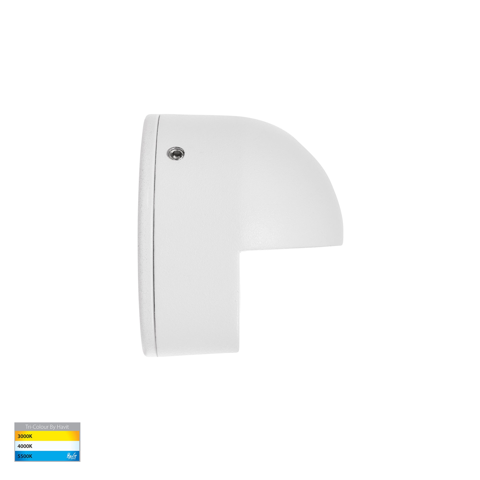 HV2927T-WHT-12V | HV2927T-WHT-240V - Veko White Step Lights with Eyelid