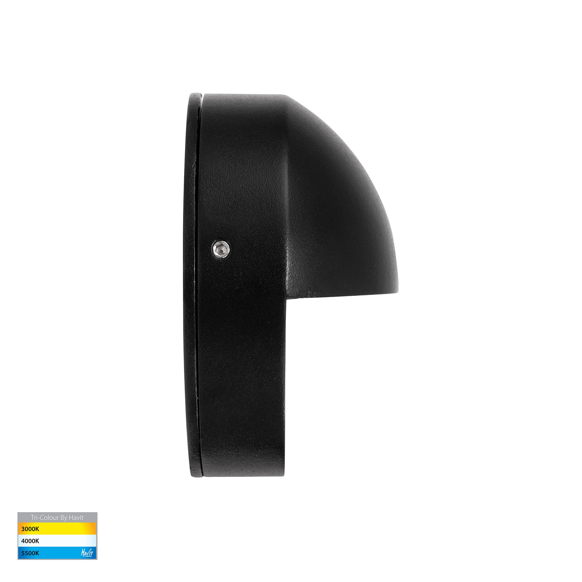 HV2928T-BLK-12V | HV2928T-BLK-240V - Veko Black Step Lights with Eyelid