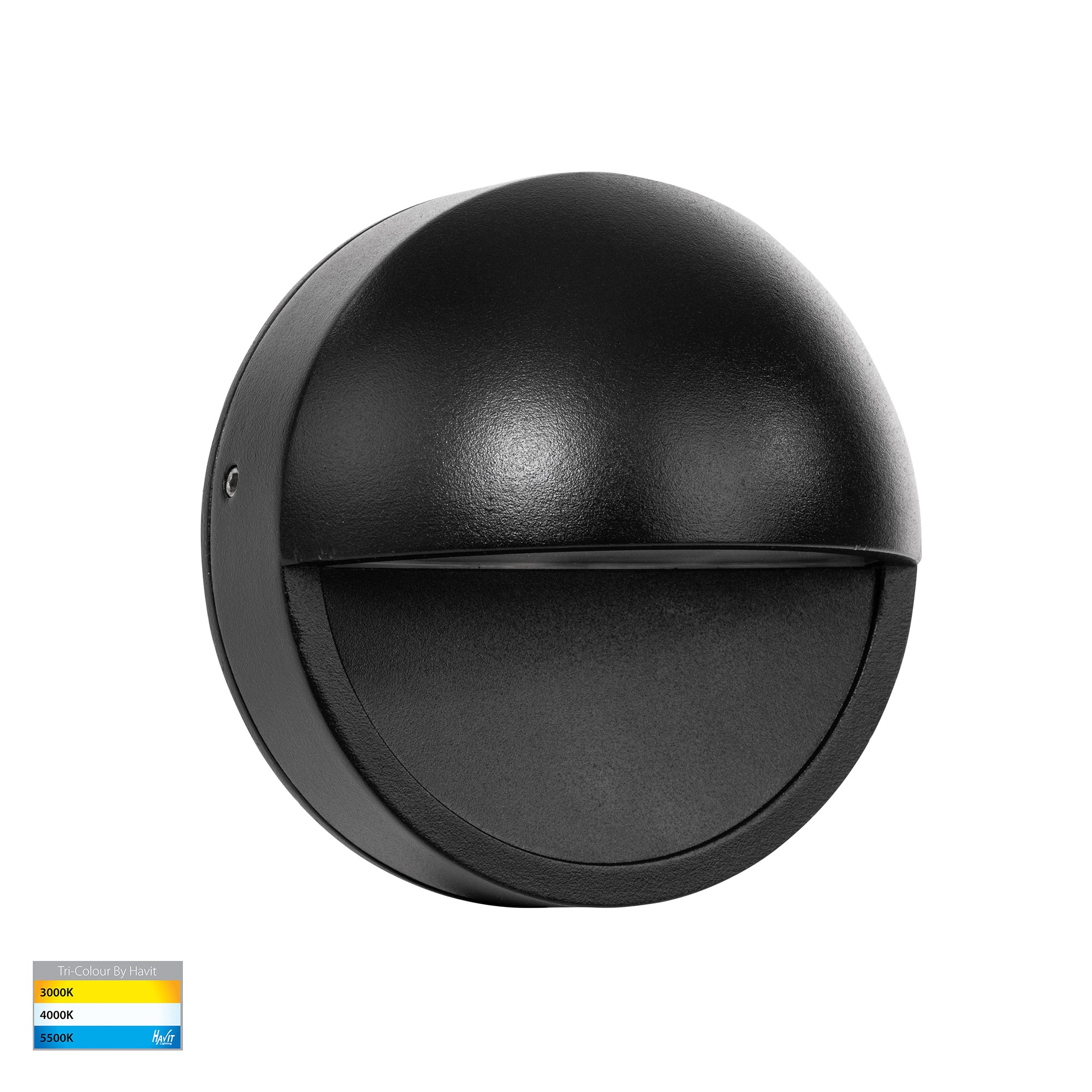 HV2928T-BLK-12V | HV2928T-BLK-240V - Veko Black Step Lights with Eyelid