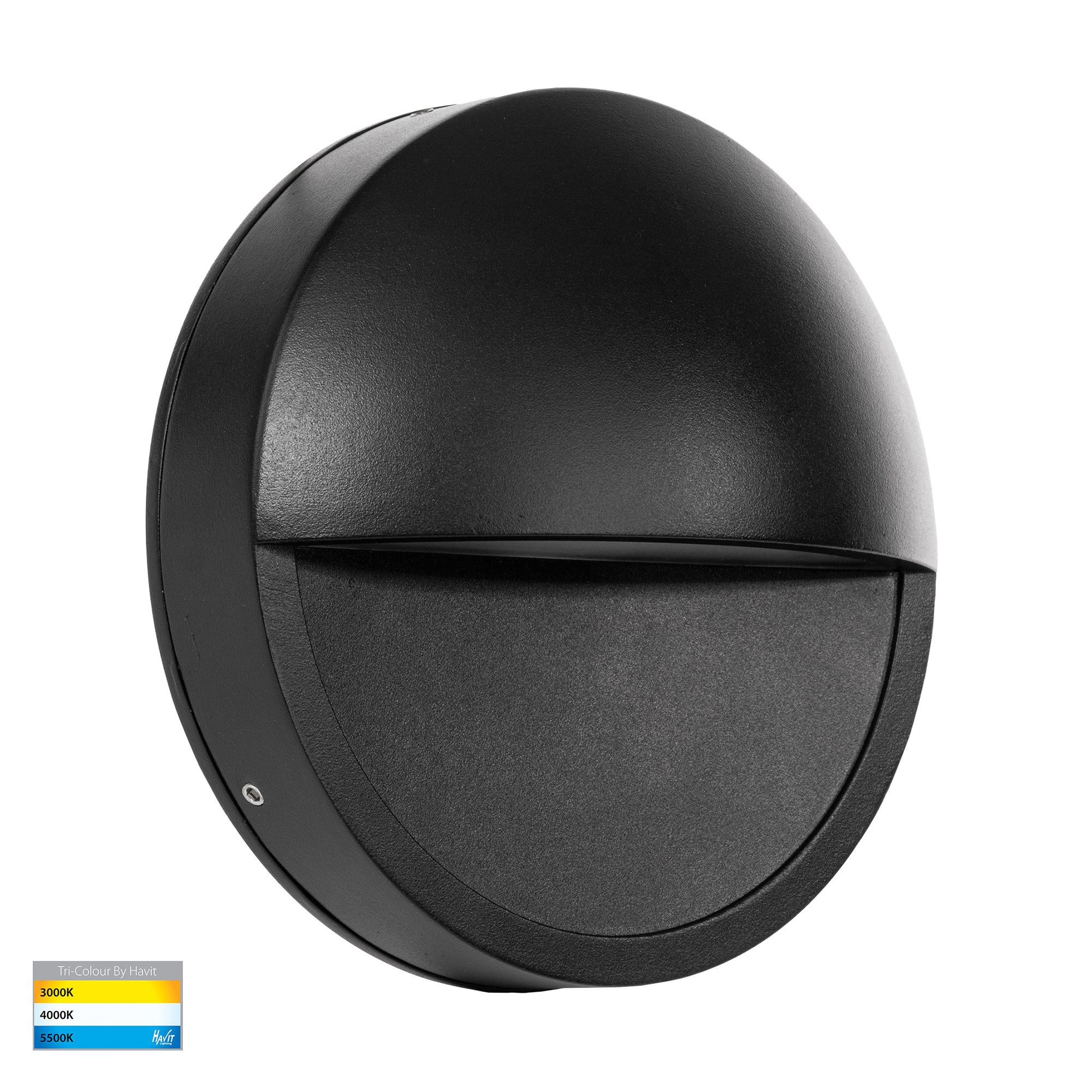 HV2929T-BLK-12V | HV2929T-BLK-240V - Veko Black Step Lights with Eyelid