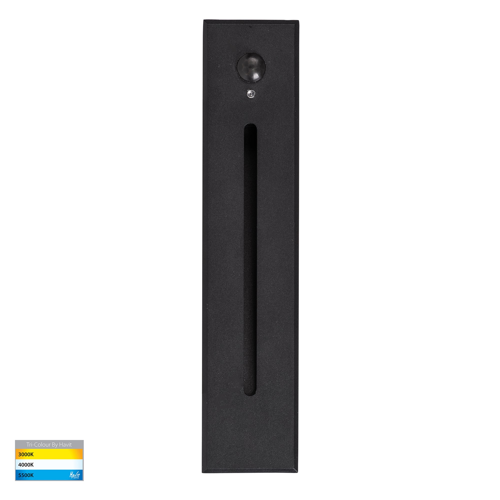 HV3106T-BLK-240V-PIR - Paso Black Recessed LED Step Light with Sensor