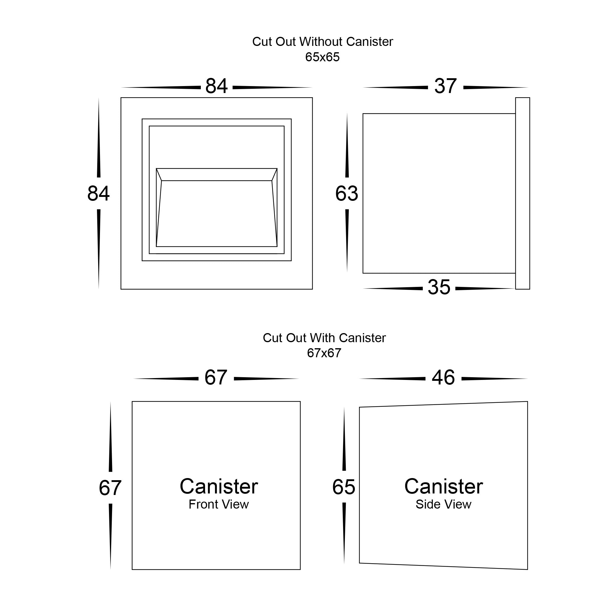 HV3112T-WHT-240V | HV3112T-WHT-12V - Trin White Square Recessed LED Step Light